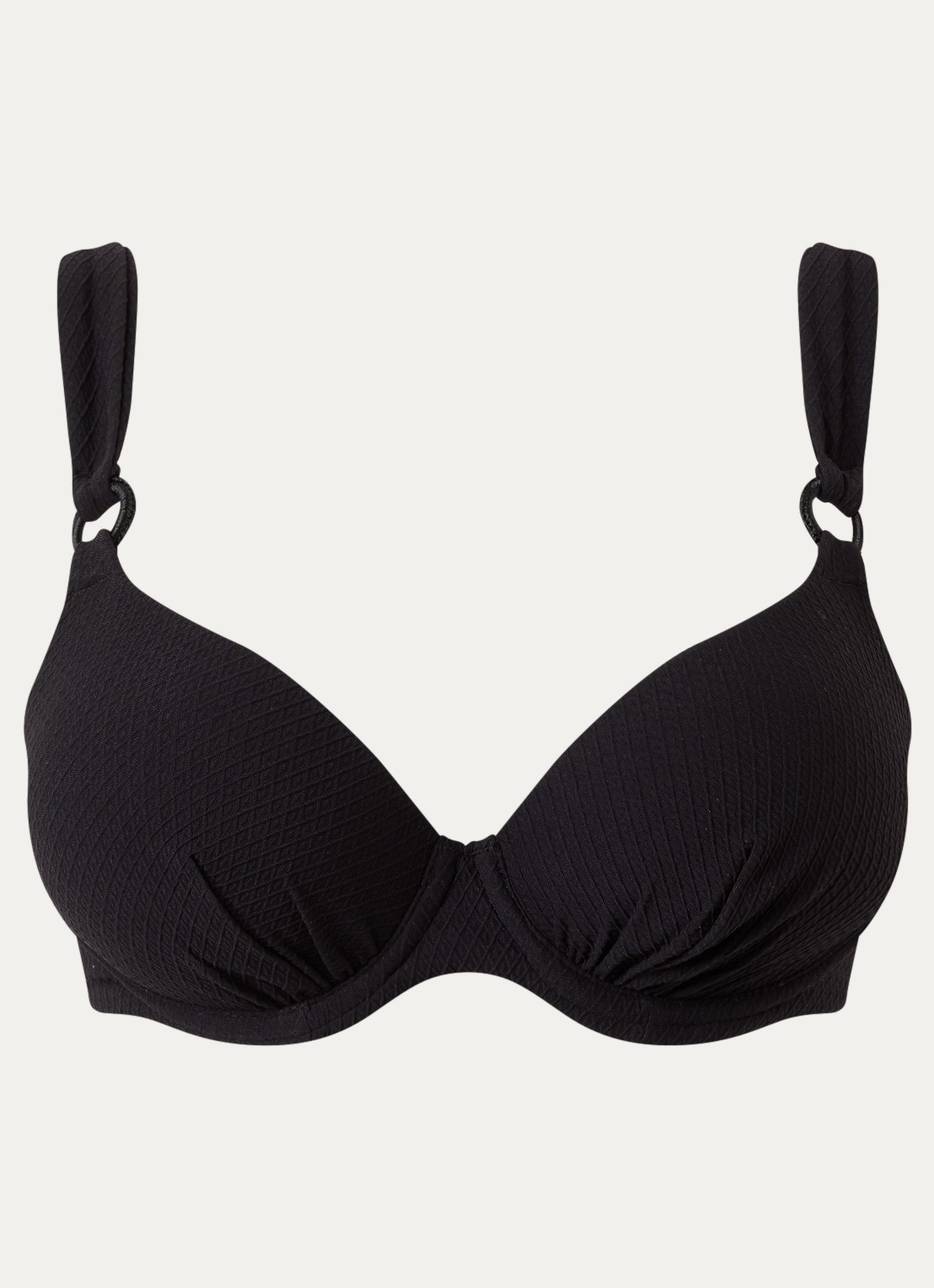 Femilet by Chantelle Navarino voorgevormde bikinitop met structuur - voorkant zwart