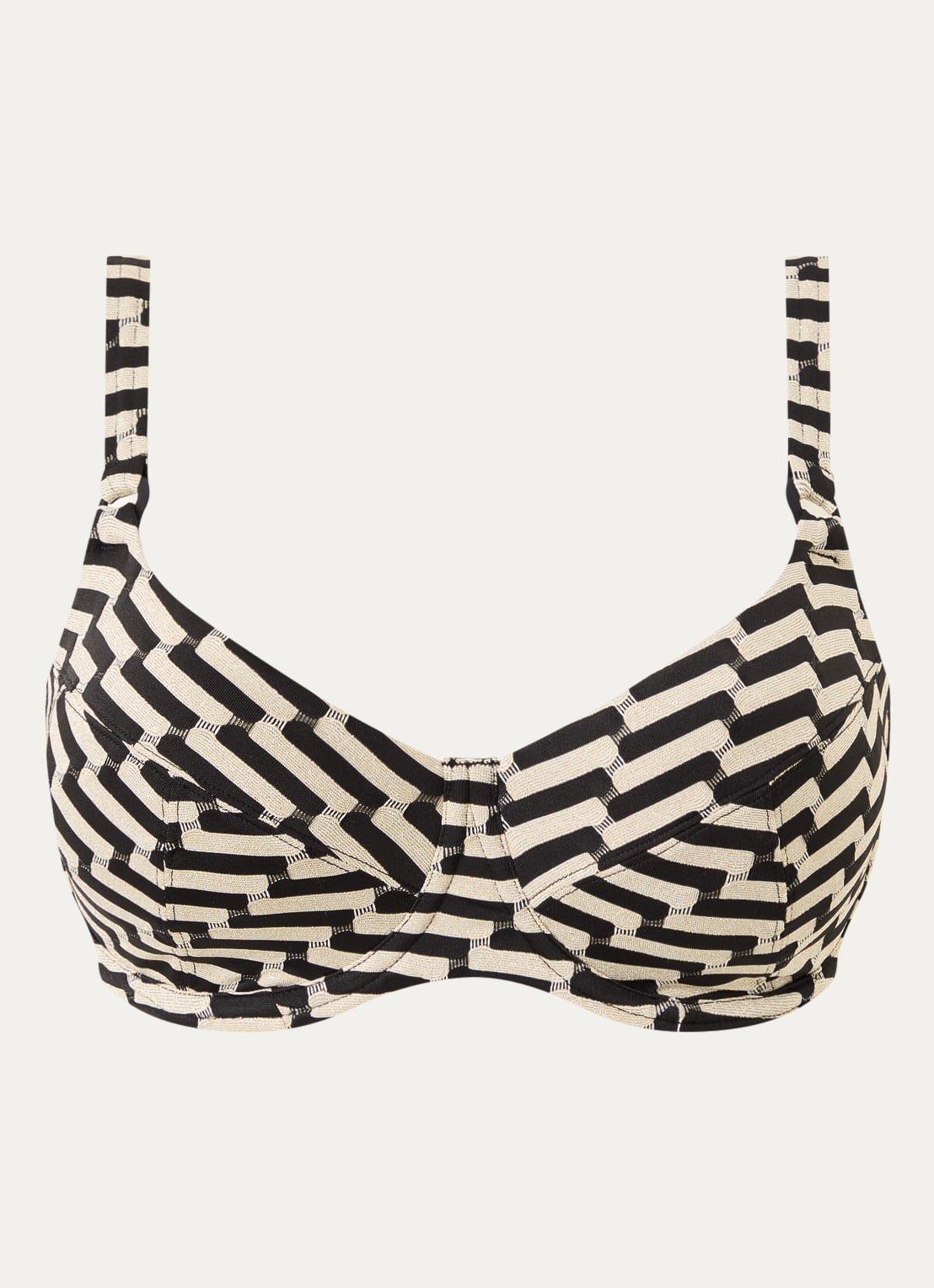 Femilet by Chantelle Santosa balconette bikinitop met beugel en lurex - voorkant 3 goud