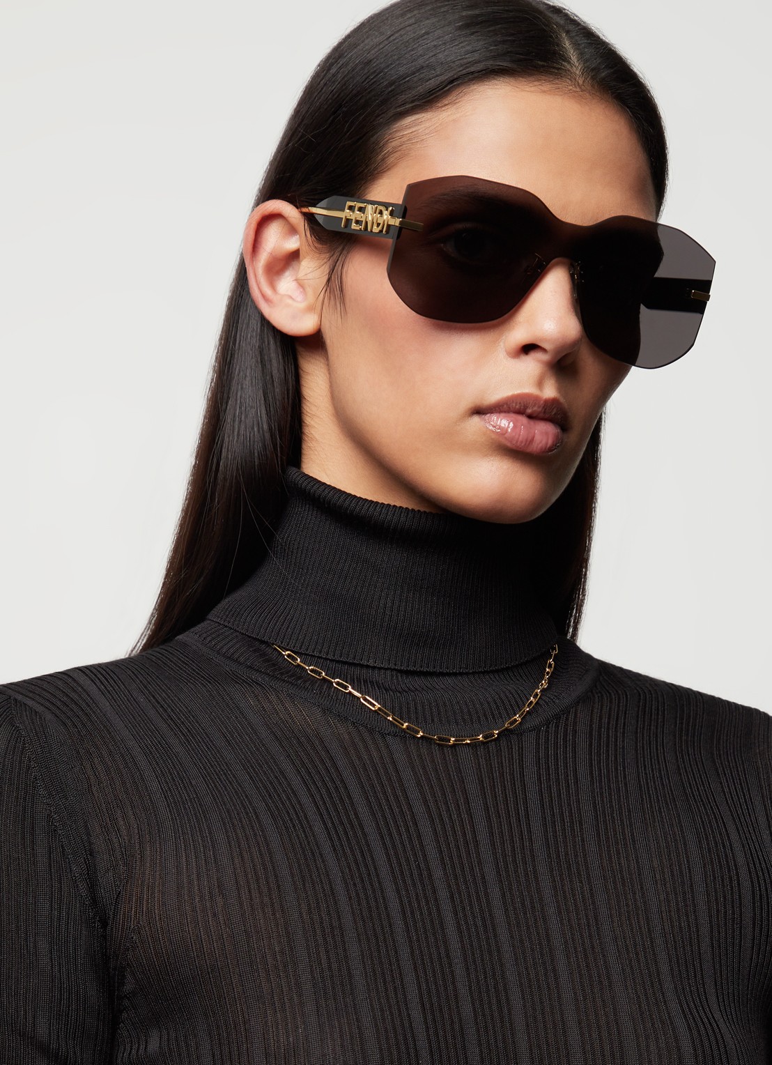 Fendi Butterfly zonnebril FN000635  - voorkant 2 zwart