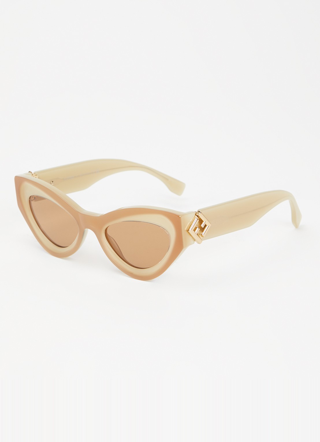 Fendi Cat Eye zonnebril FE40146I - voorkant beige