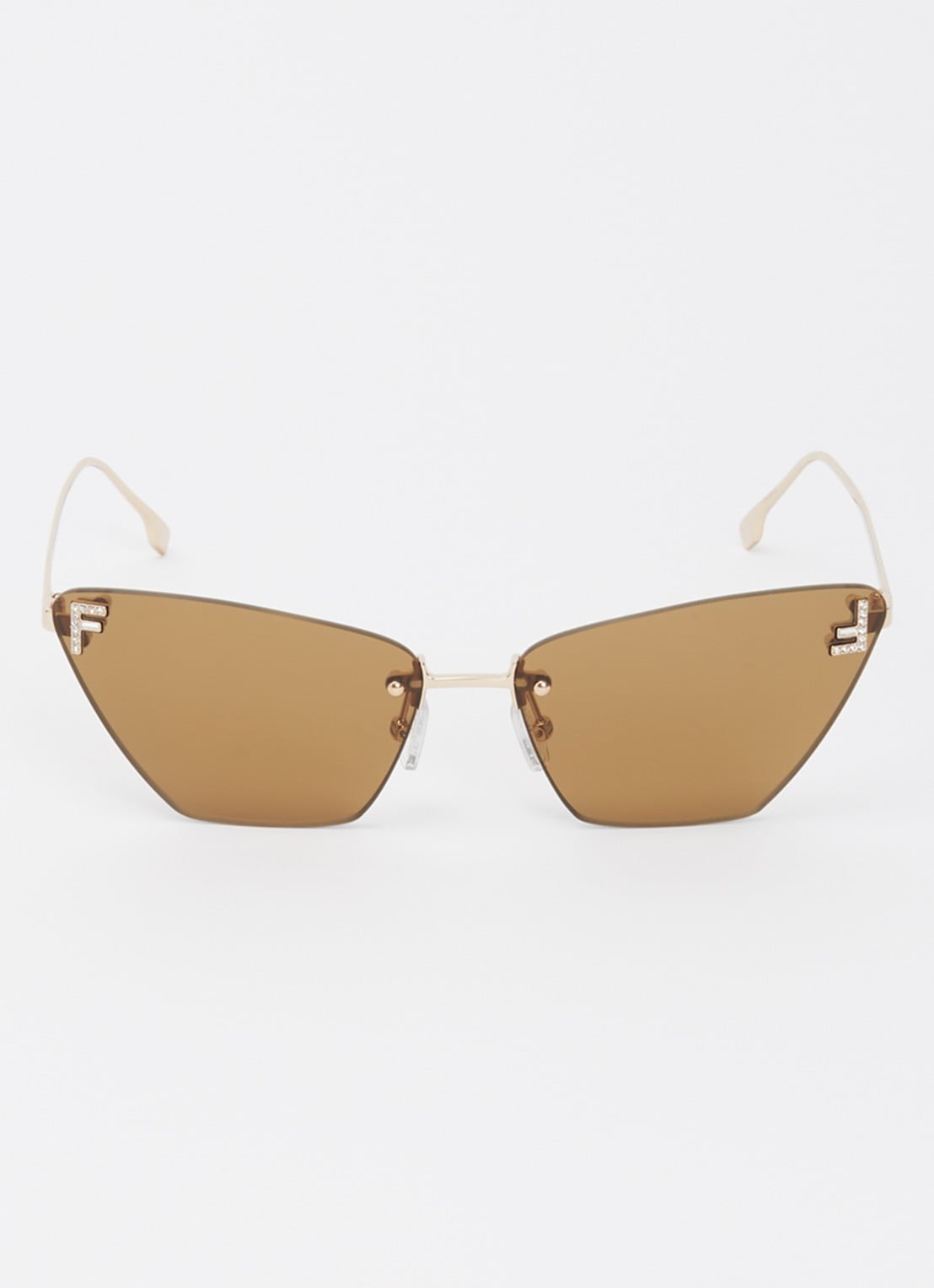 Fendi Cat Eye zonnebril FN000843 - detail 2 witgoud