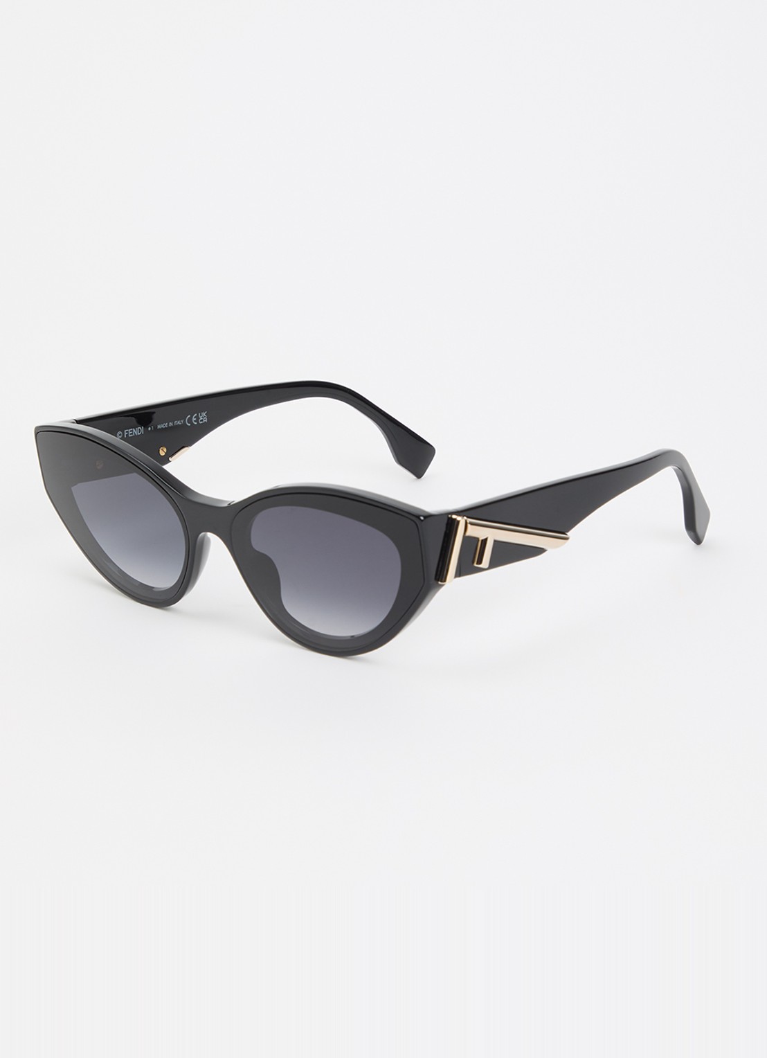 Fendi Cat Eye zonnebril FN000988 - voorkant zwart