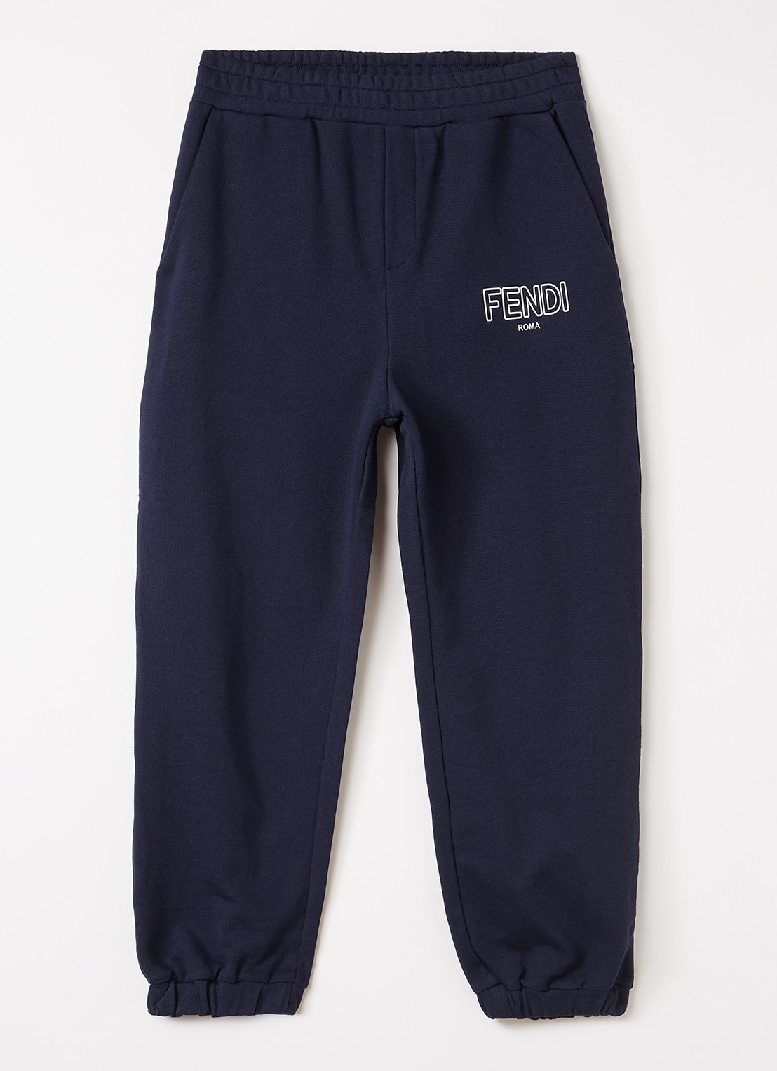 Fendi Felpa tapered fit joggingbroek met logo - voorkant 2 donkerblauw
