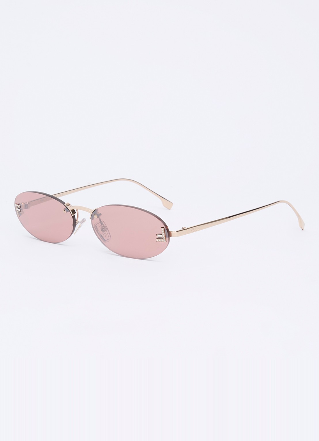 Fendi Fendi First Crystal zonnebril FE4075US - voorkant zilver