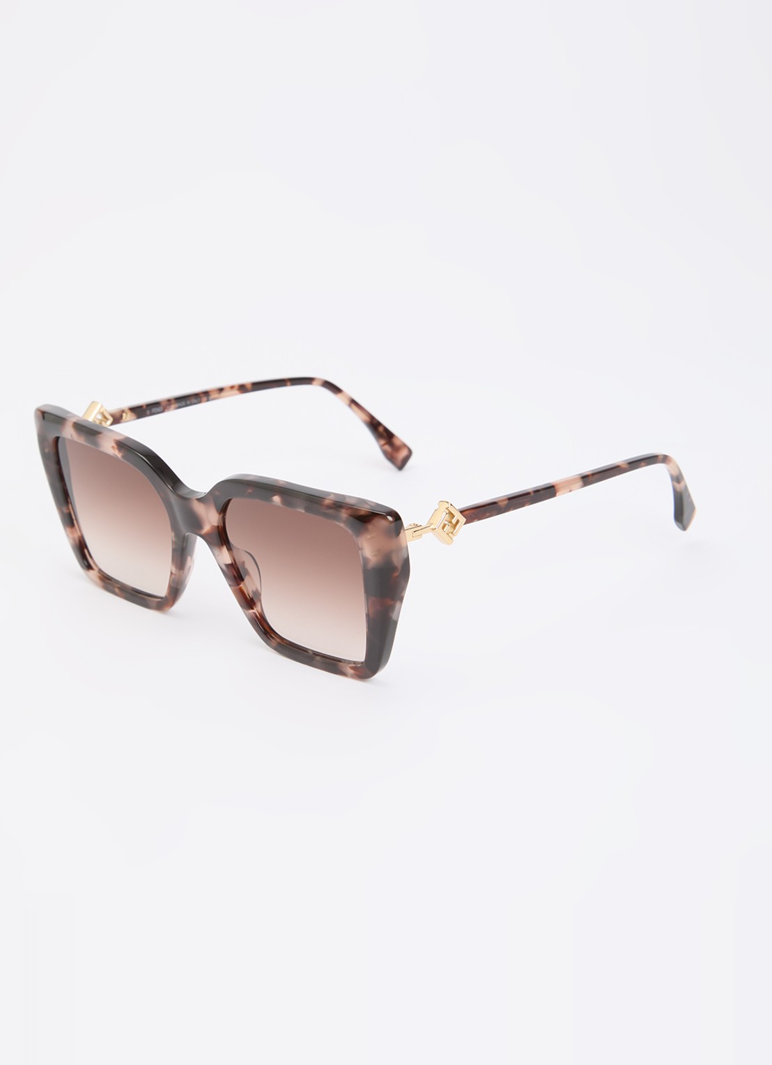 Fendi FF Diamonds zonnebril FE401611 - voorkant donkerbruin