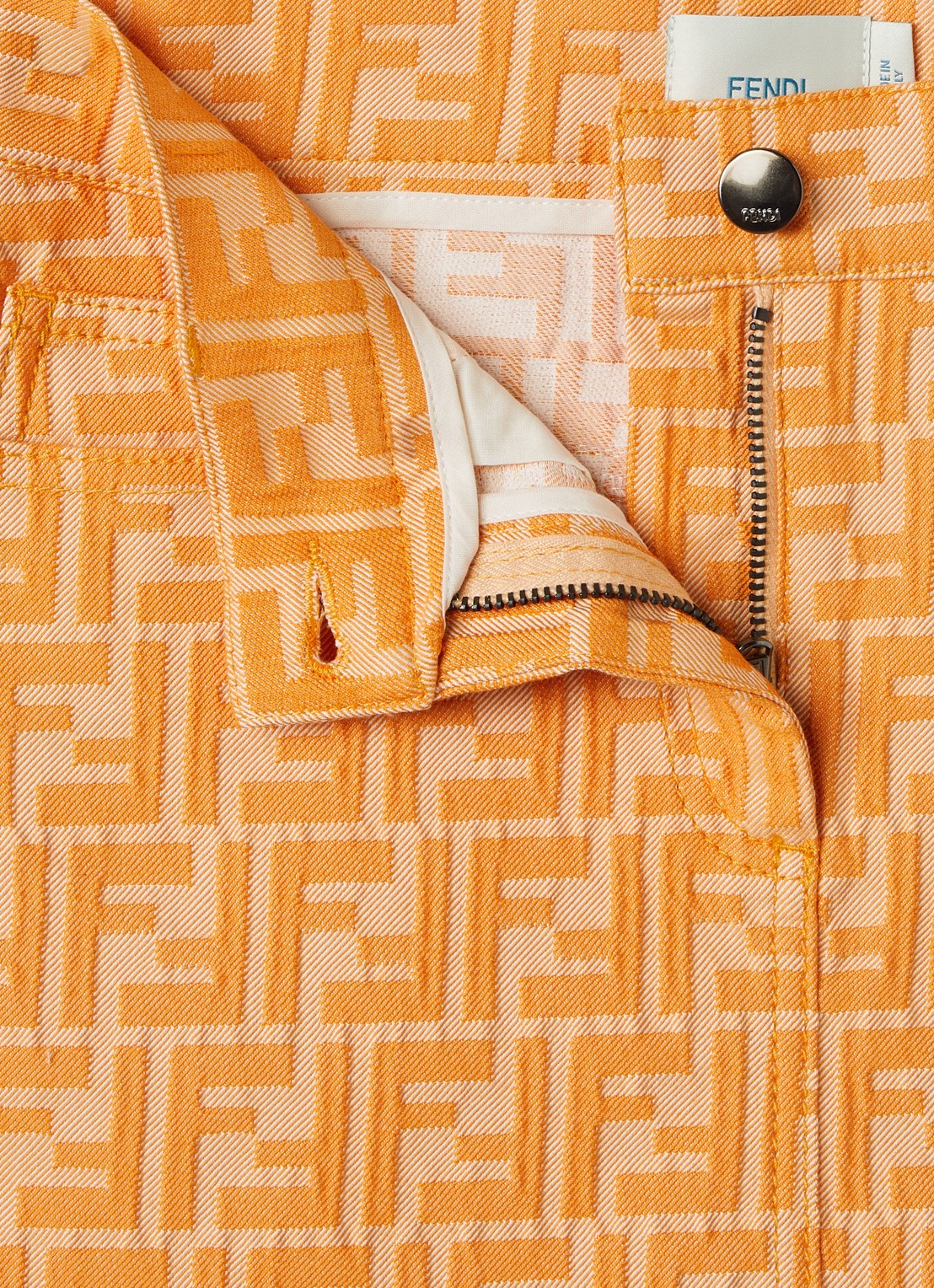 Fendi Gonna minirok met logoborduring - detail 3 oranje