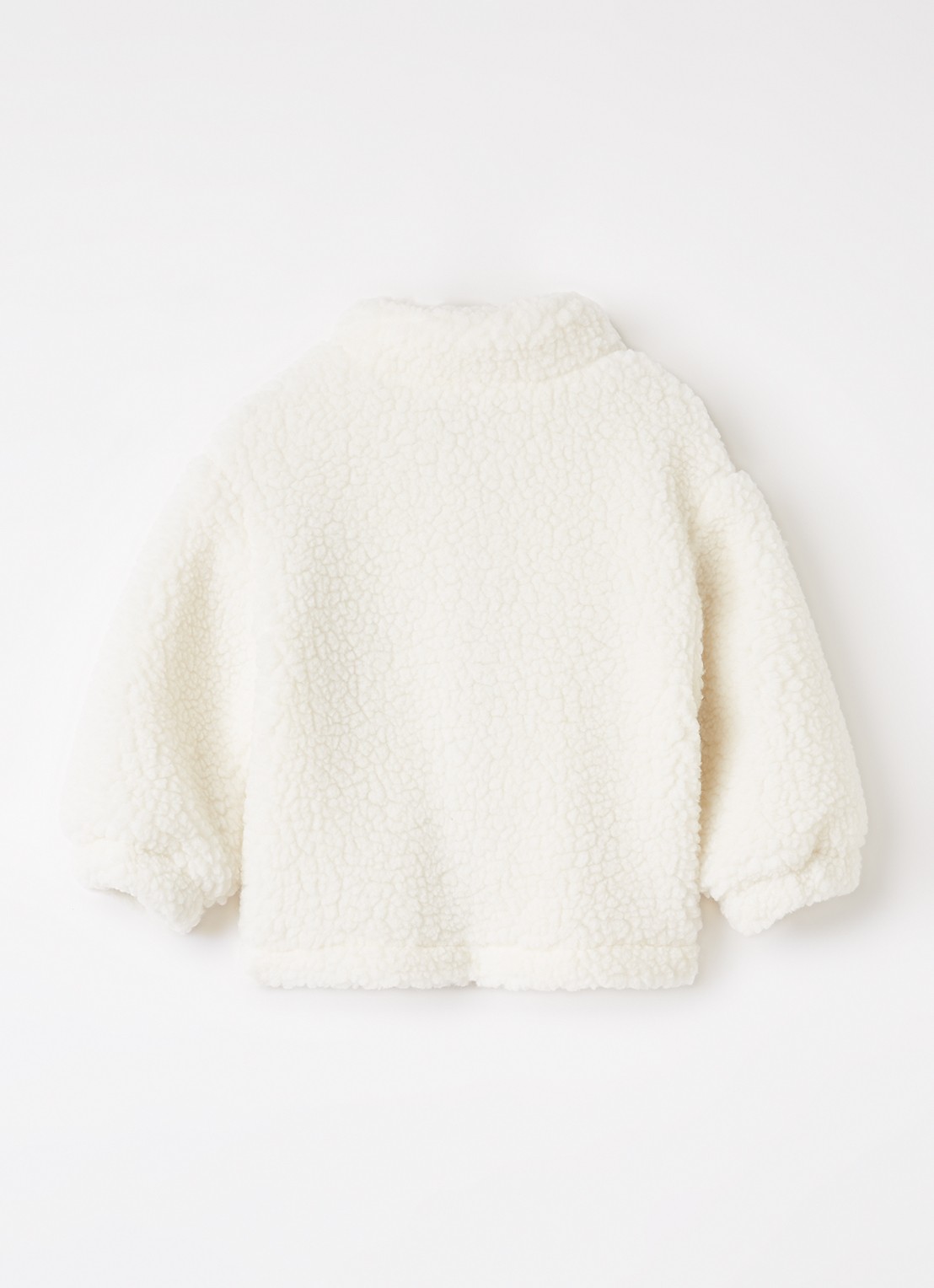 Fendi Jack van teddy met logoborduring - achterkant gebroken wit