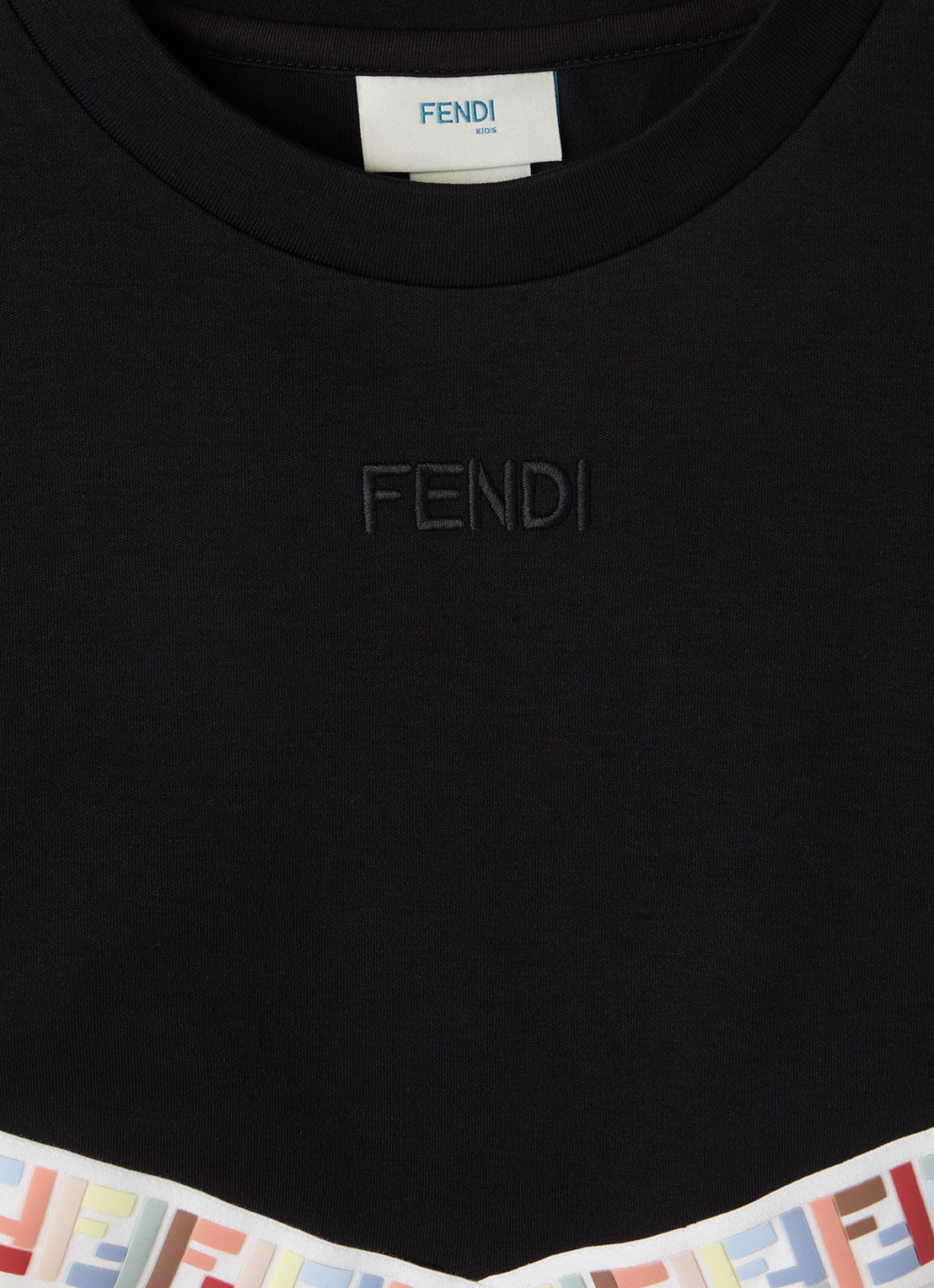 Fendi Jurk met logo - detail zwart