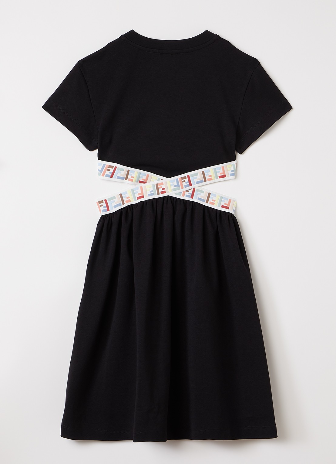 Fendi Jurk met logo - voorkant 3 zwart