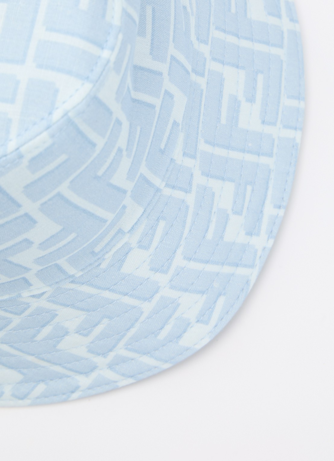 Fendi Lino bucket hoed met logoprint - detail lichtblauw