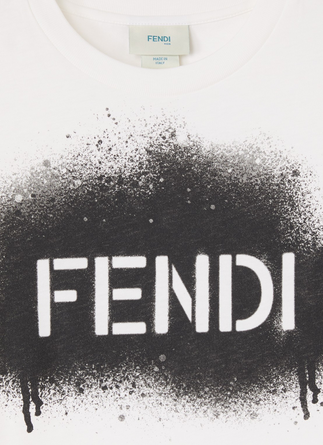 Fendi Longsleeve met logoprint - detail gebroken wit