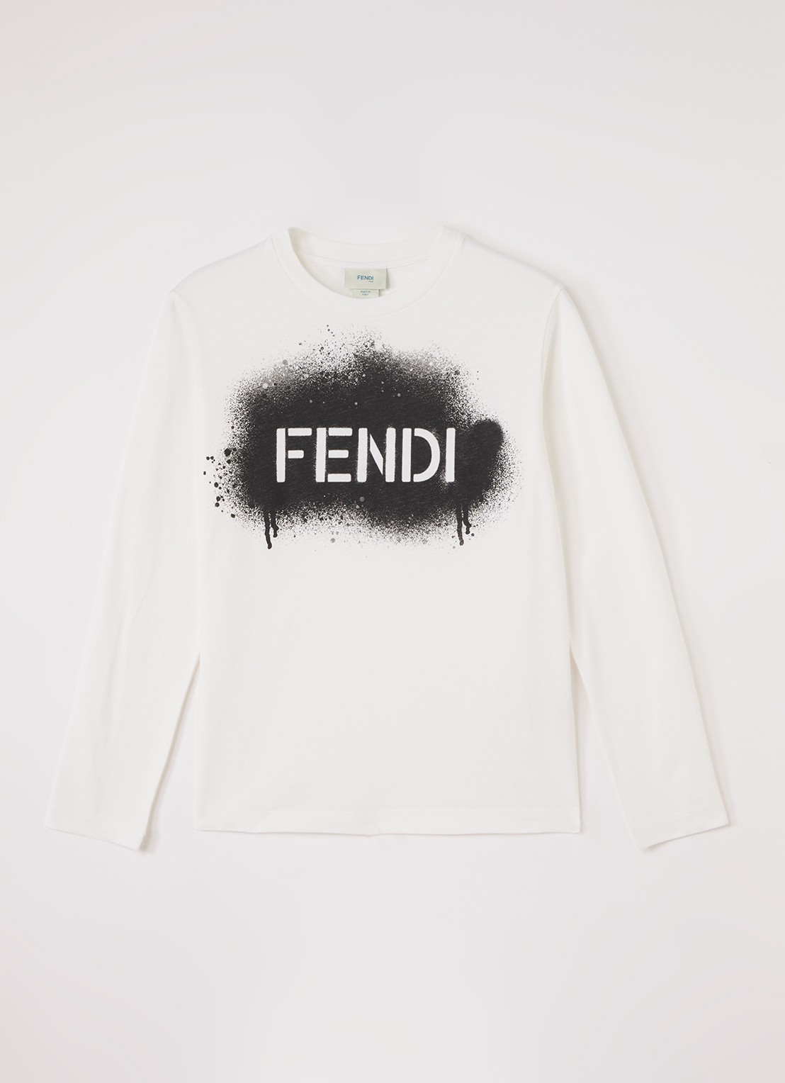 Fendi Longsleeve met logoprint - voorkant 2 gebroken wit