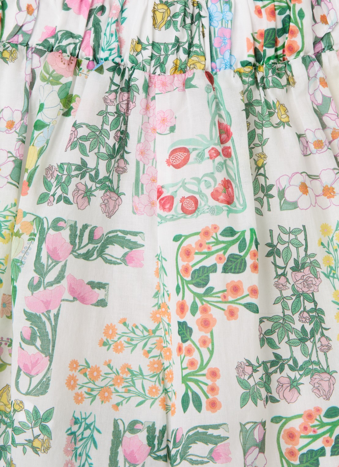 Fendi Loose fit korte broek met bloemenprint - detail gebroken wit