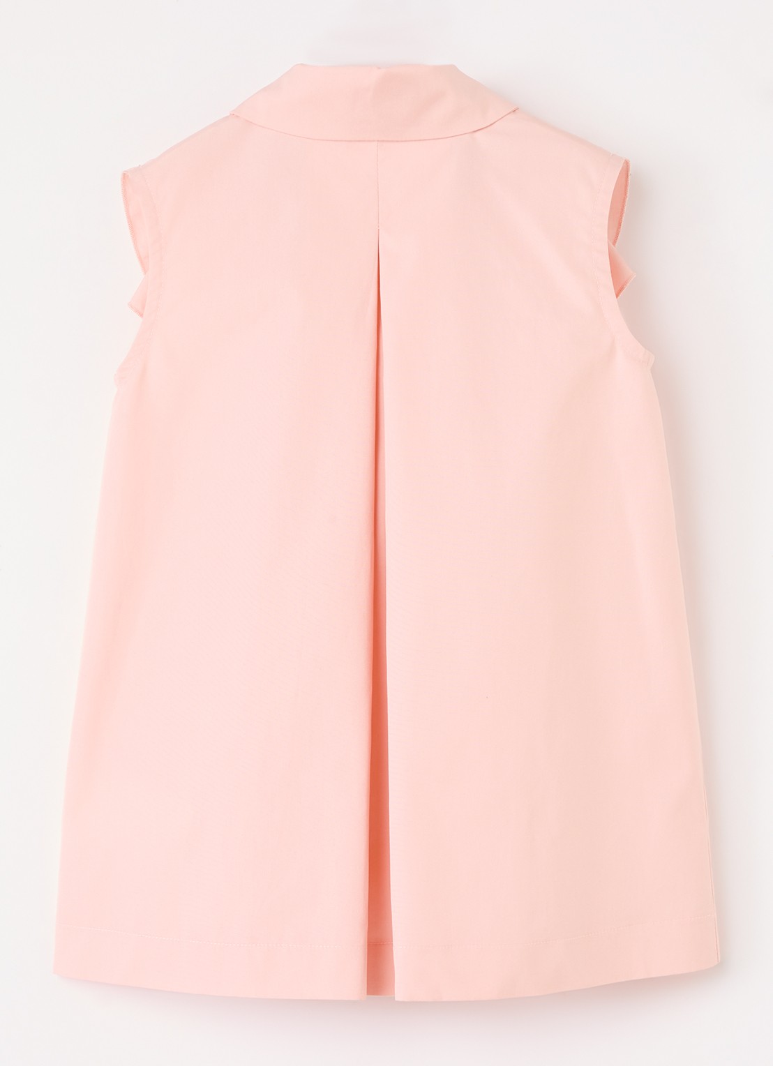 Fendi Mouwloze blousejurk met ruches - voorkant 2 zalmroze