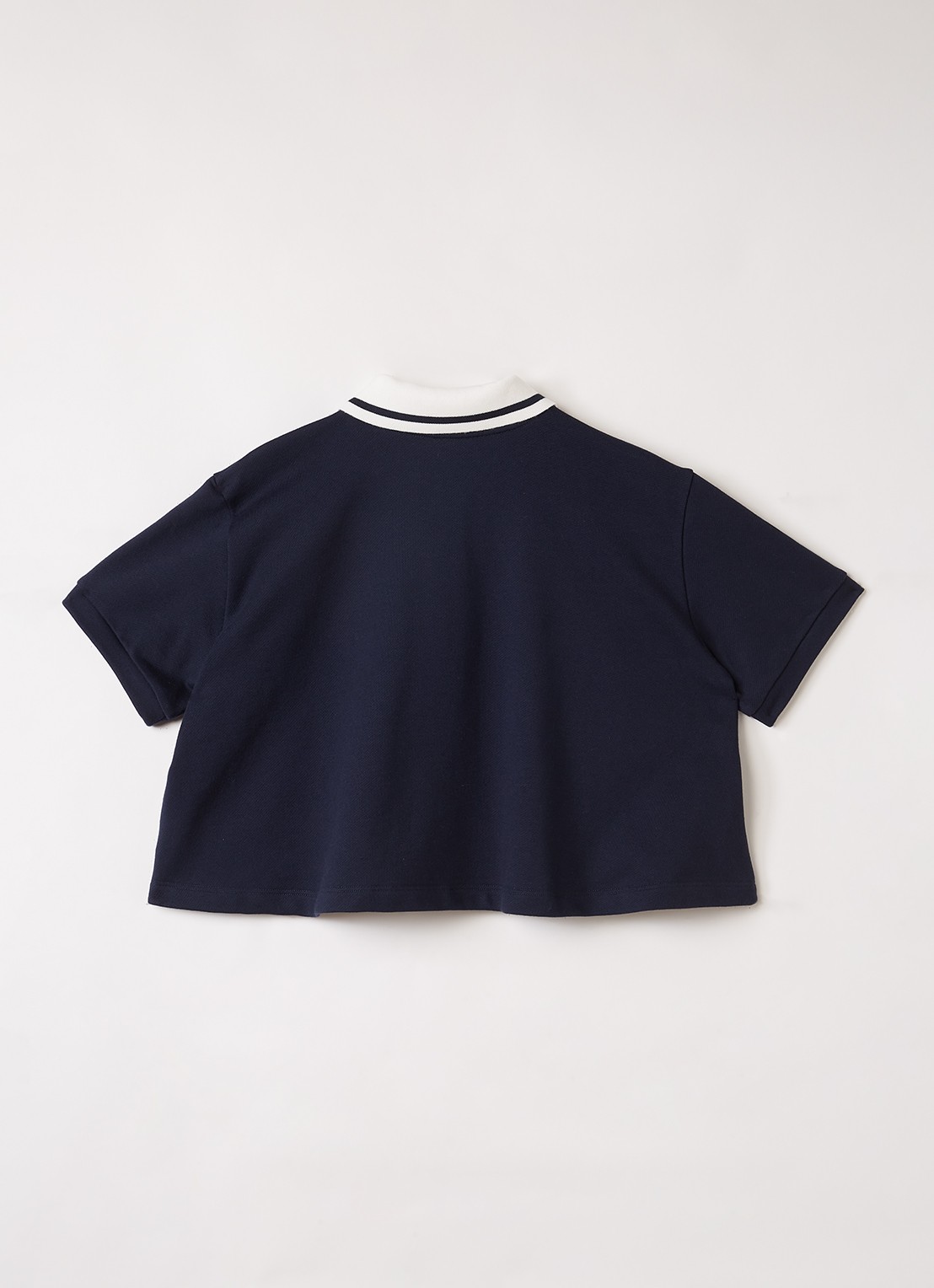 Fendi Oversized polo met logoprint - voorkant 2 donkerblauw