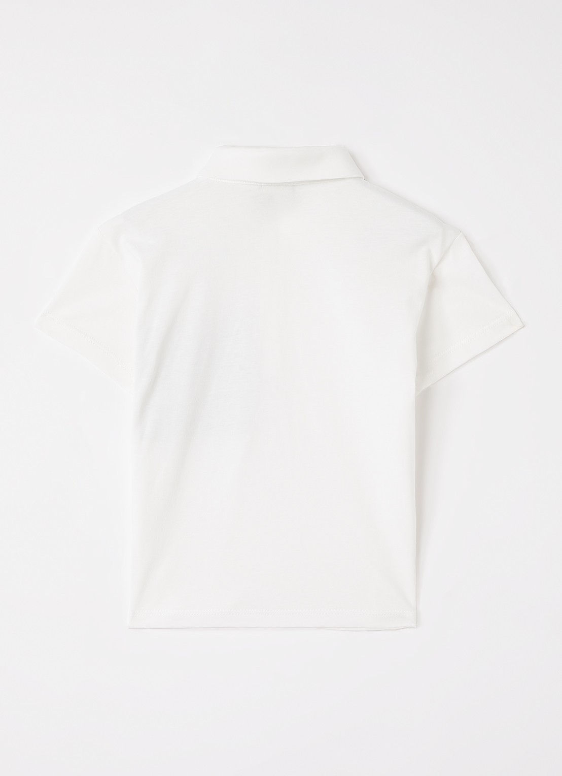 Fendi Polo met logoborduring - voorkant 2 wit