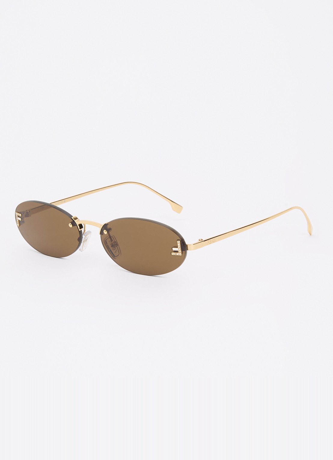 Fendi Retro zonnebril FE4075US - voorkant goud