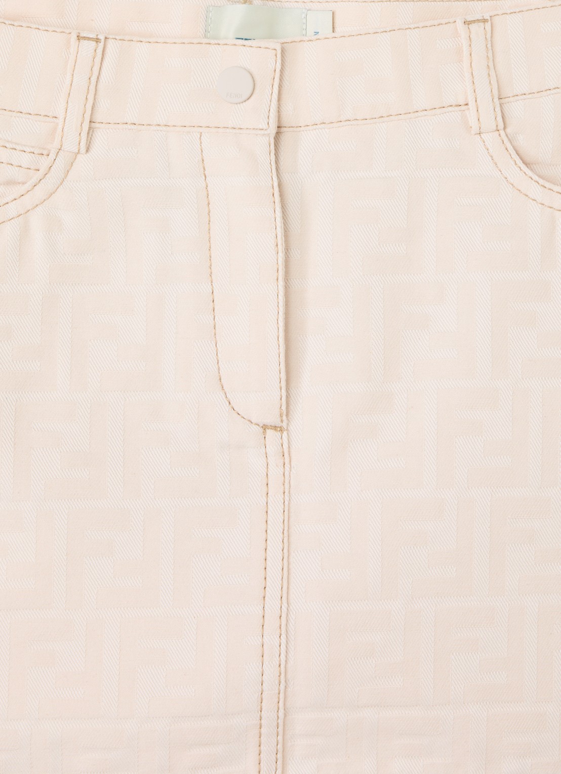 Fendi Spijkerrok met steekzakken - detail beige