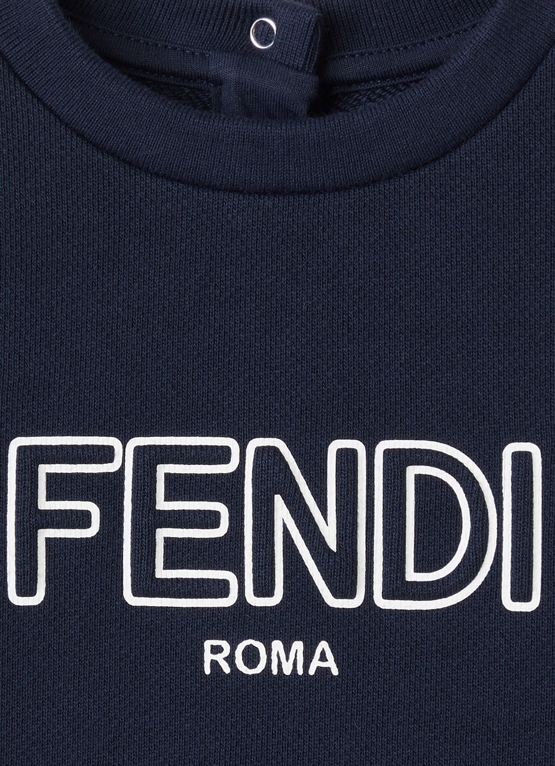 Fendi Sweater met logo - detail 3 donkerblauw