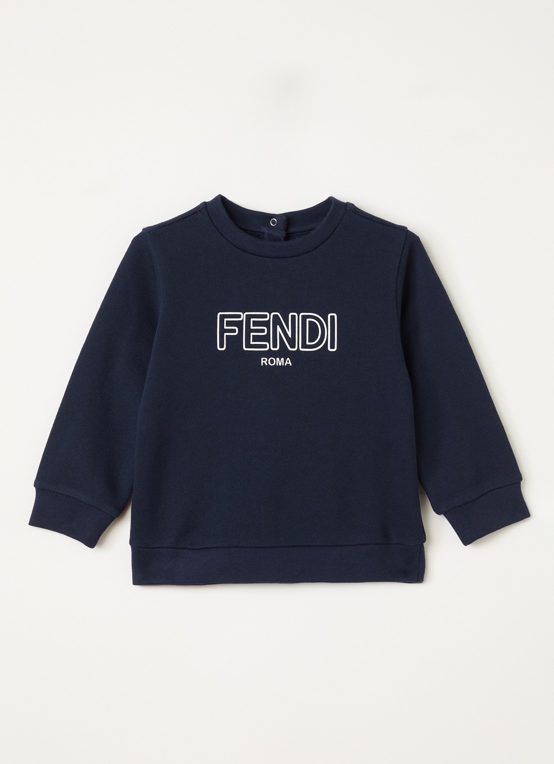 Fendi Sweater met logo - voorkant donkerblauw