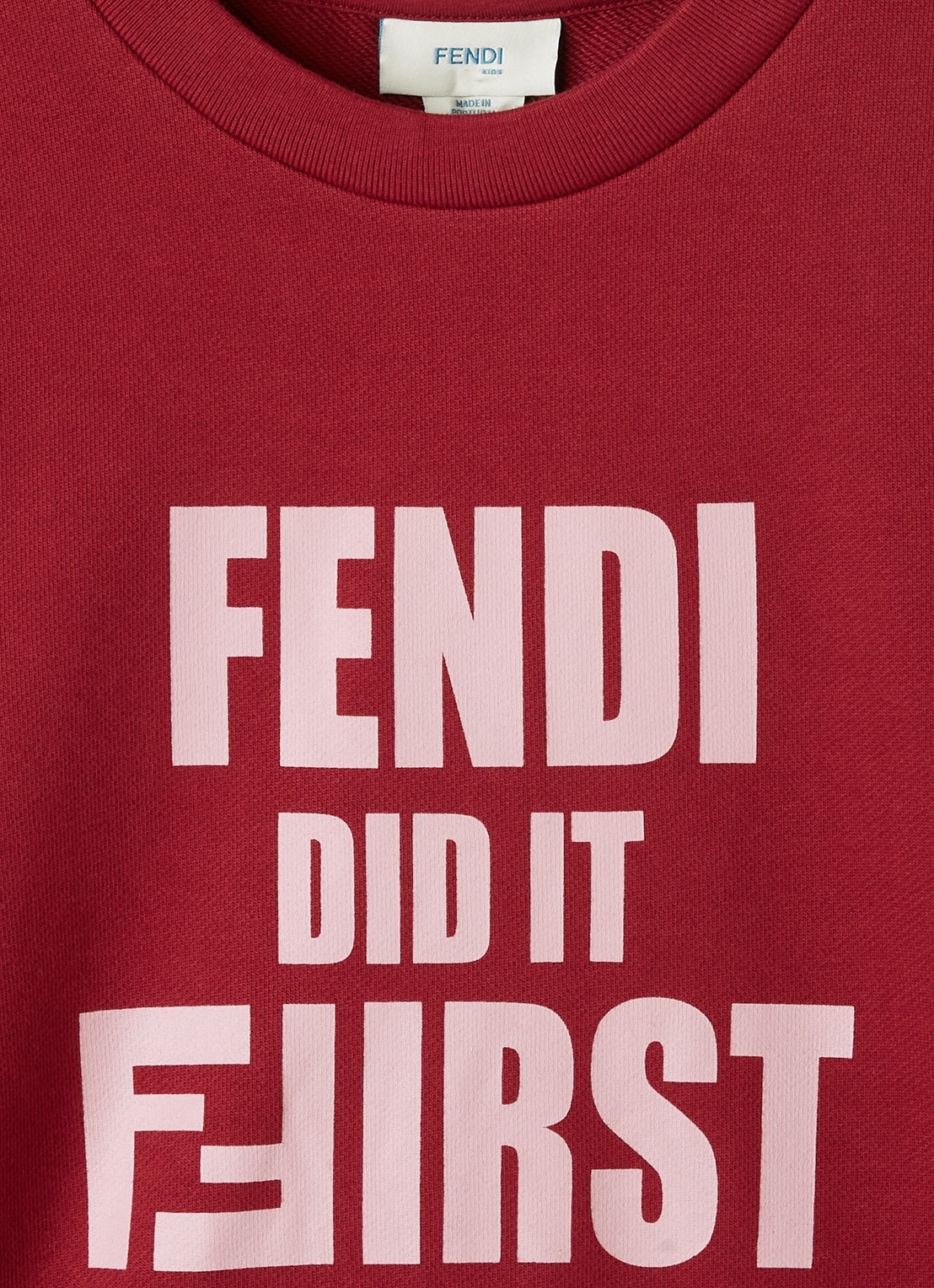 Fendi Sweater met logoprint - detail 3 donkerrood