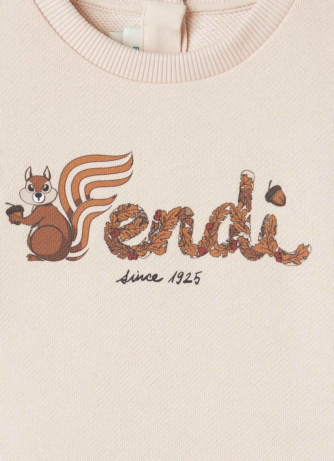 Fendi Sweater met logoprint - detail 3 creme