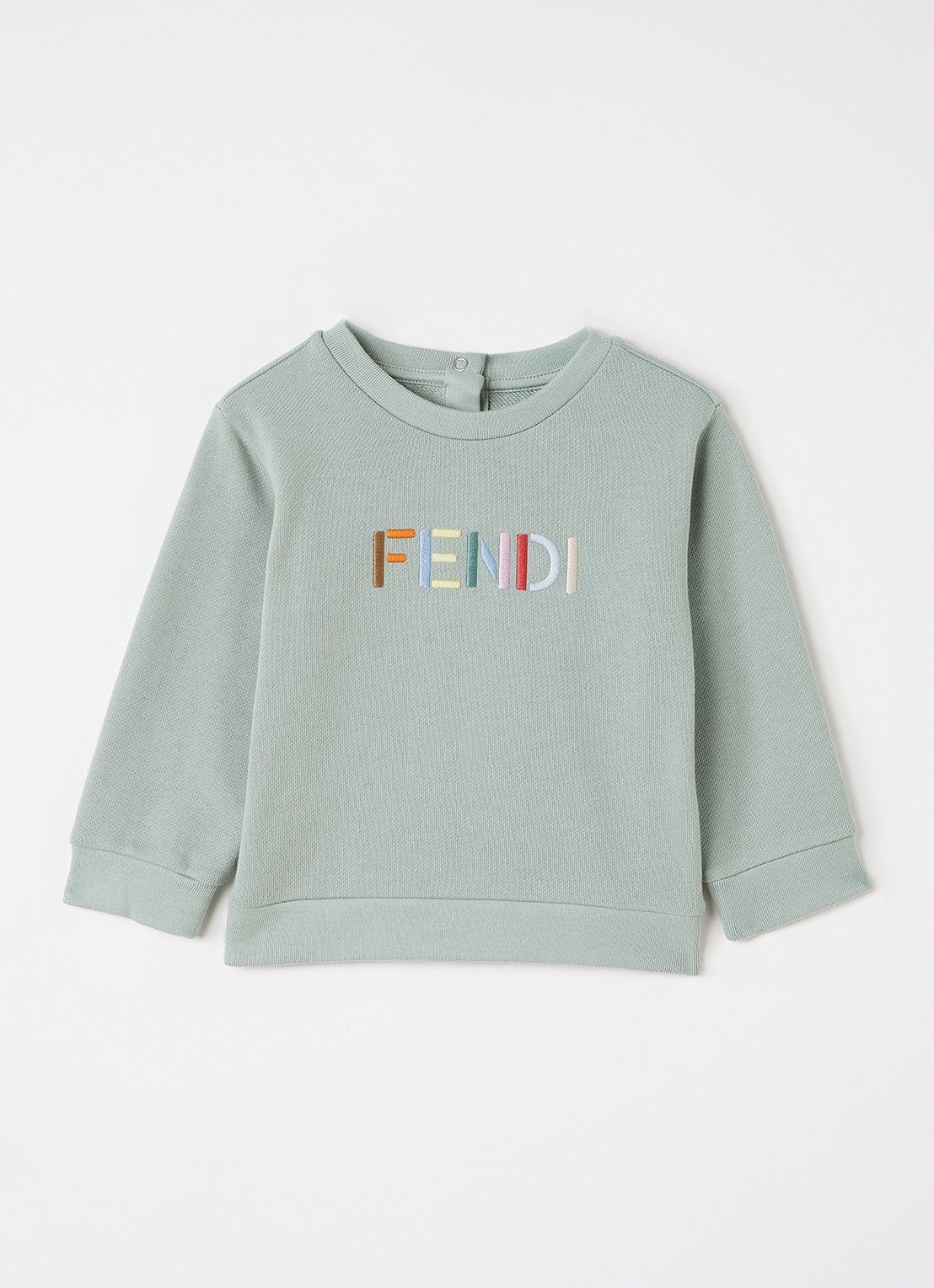 Fendi Sweater met logoprint - voorkant lindegroen