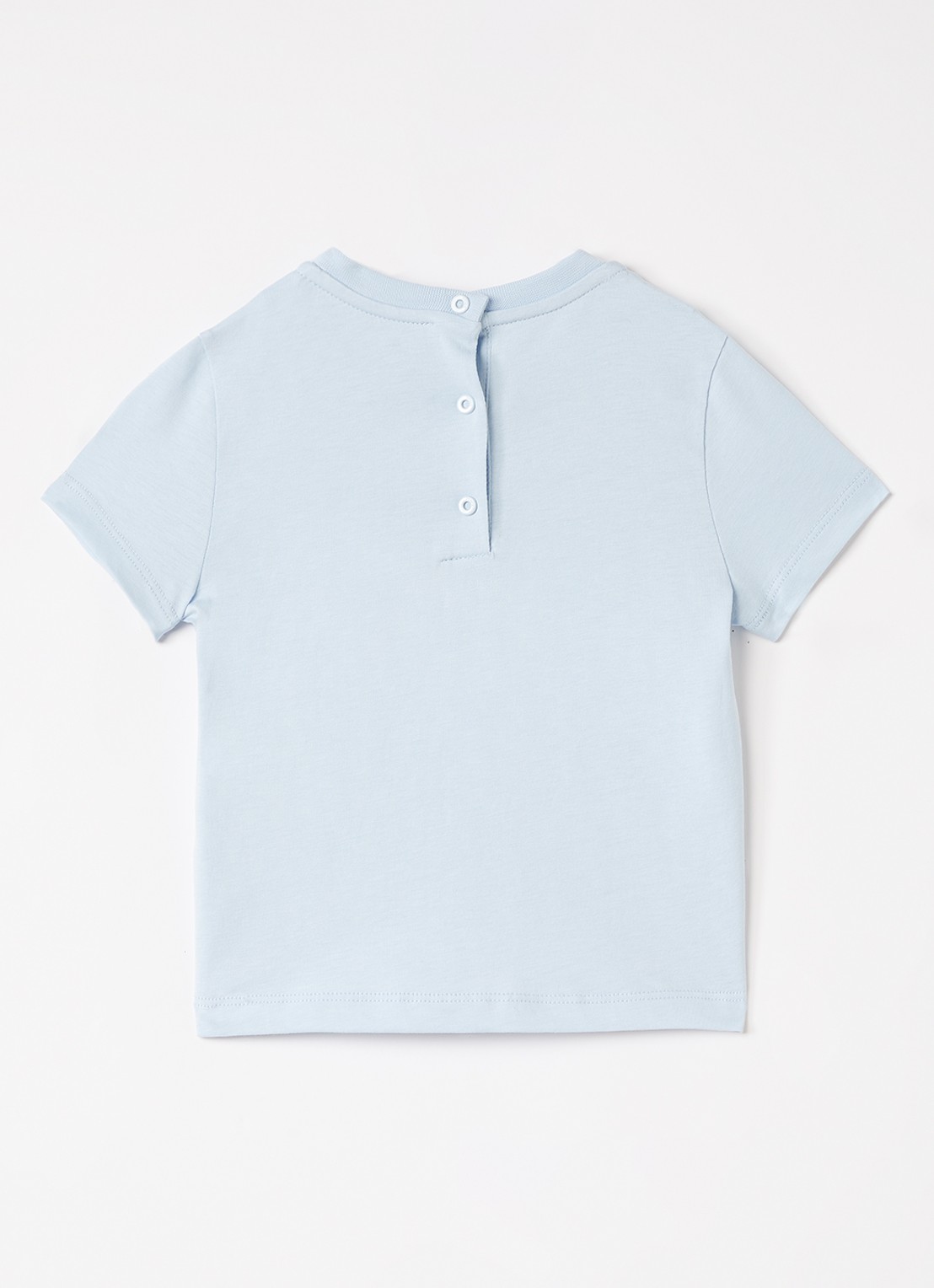 Fendi T-shirt met logo - voorkant 2 lichtblauw