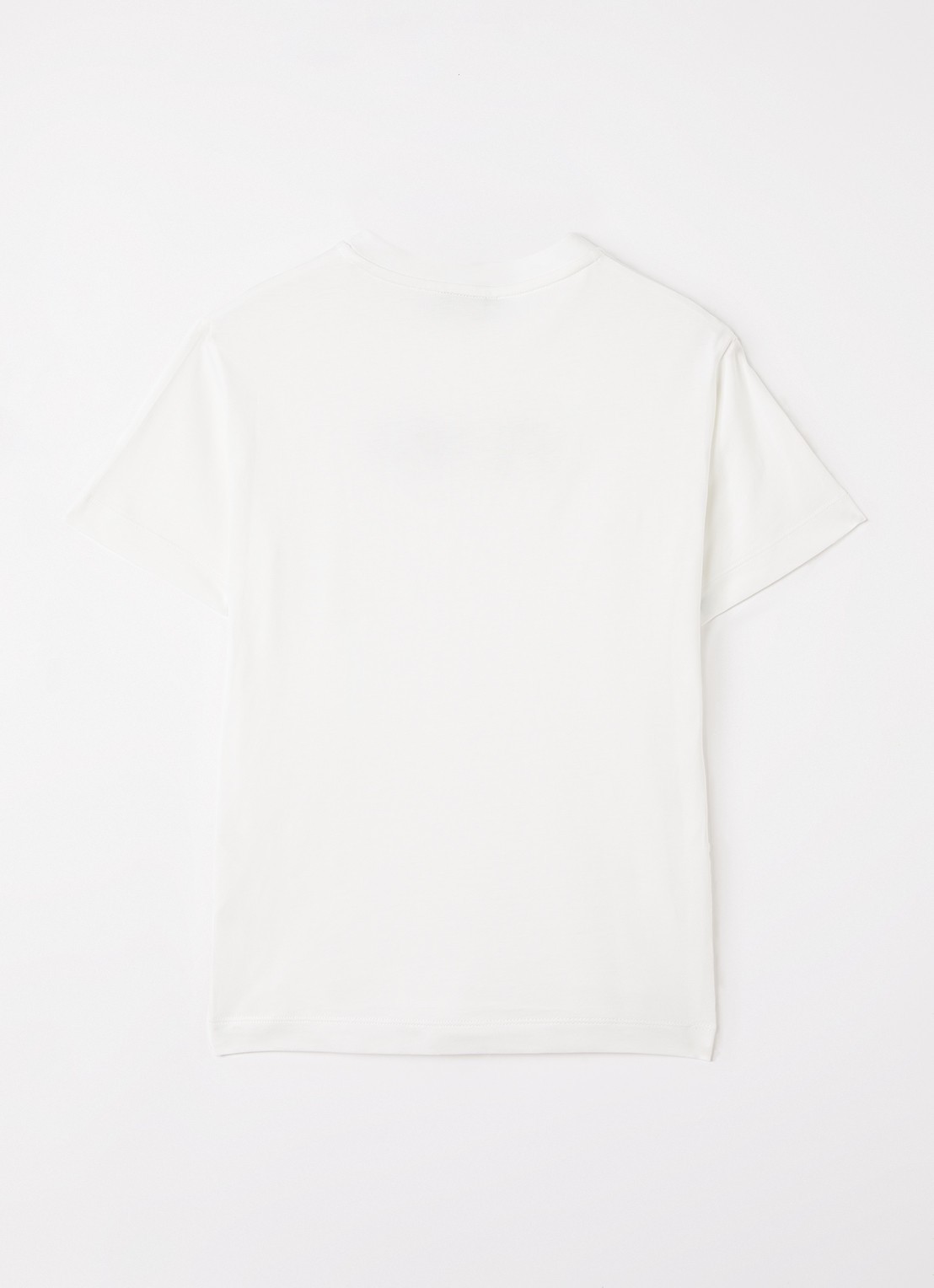 Fendi T-shirt met logoborduring - voorkant 2 wit