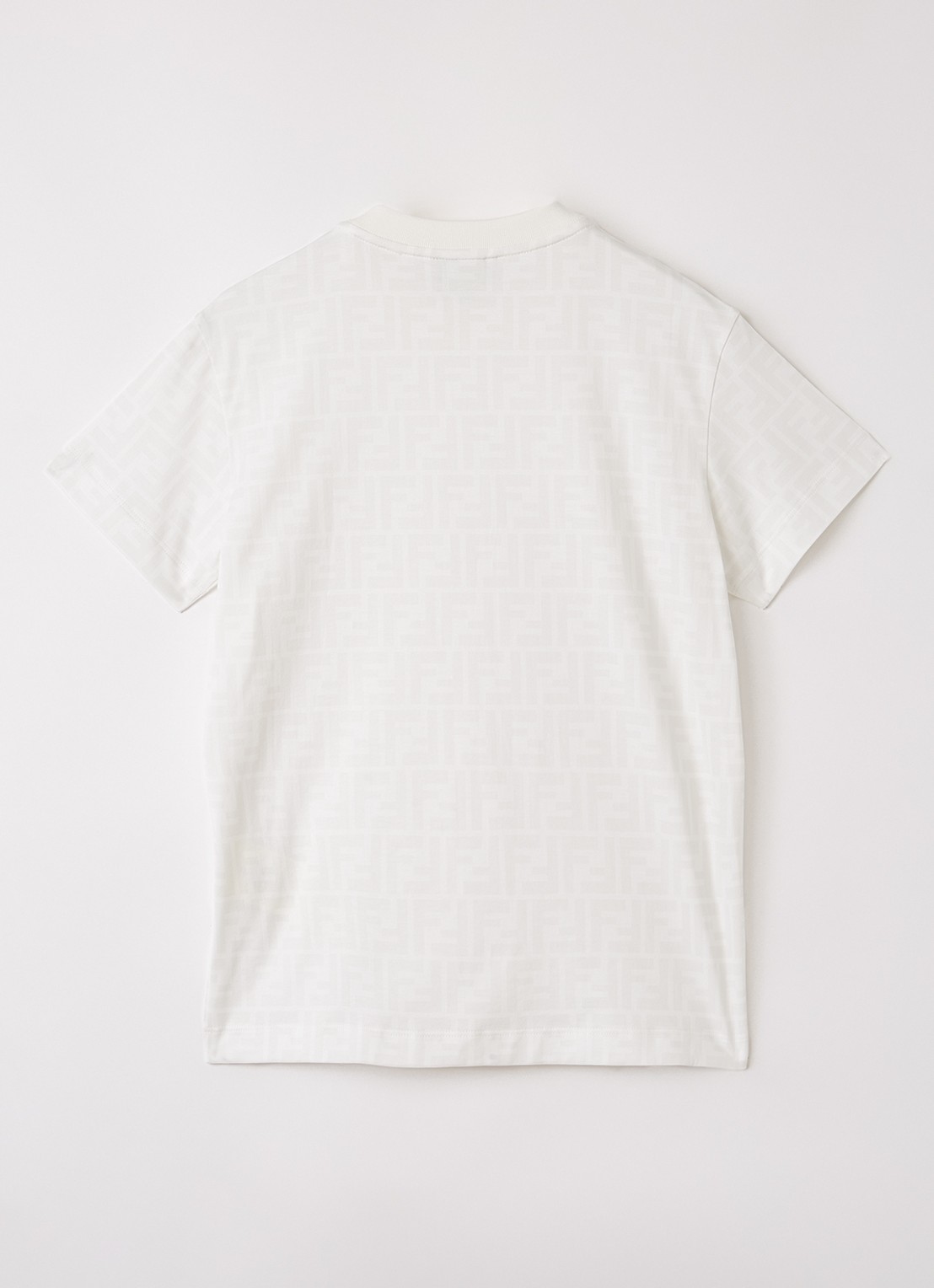 Fendi T-shirt met logoprint - voorkant 2 gebroken wit