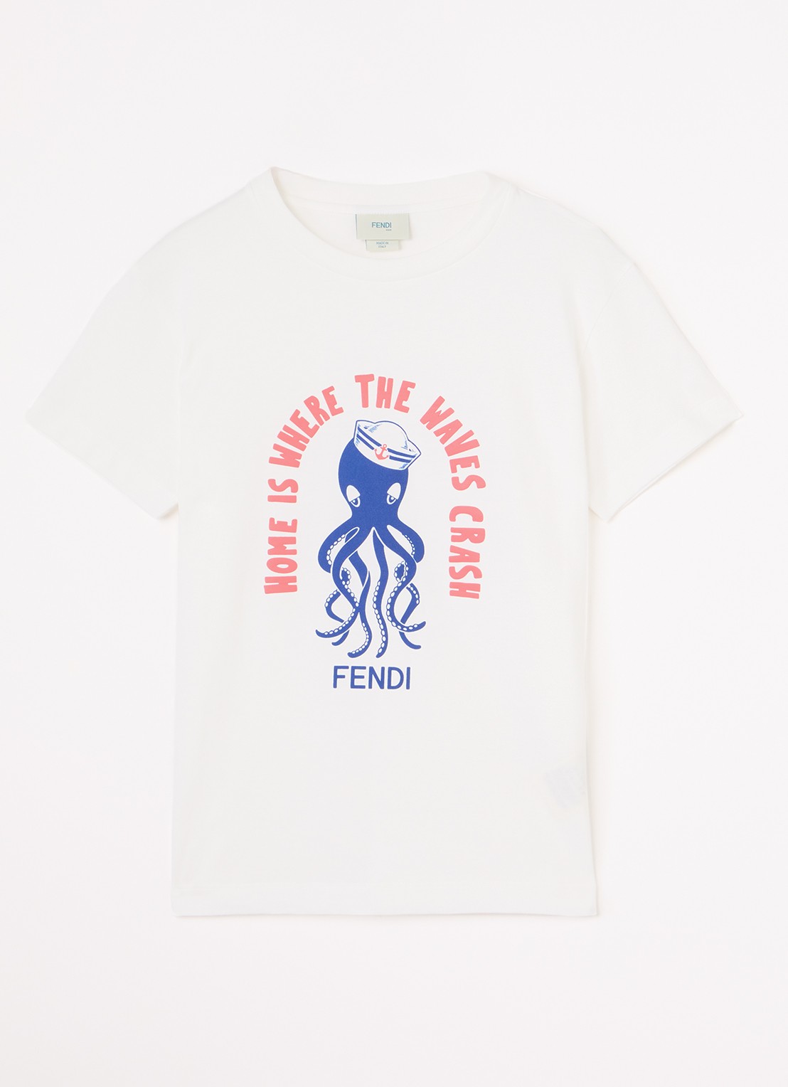 Fendi T-shirt met print - voorkant wit