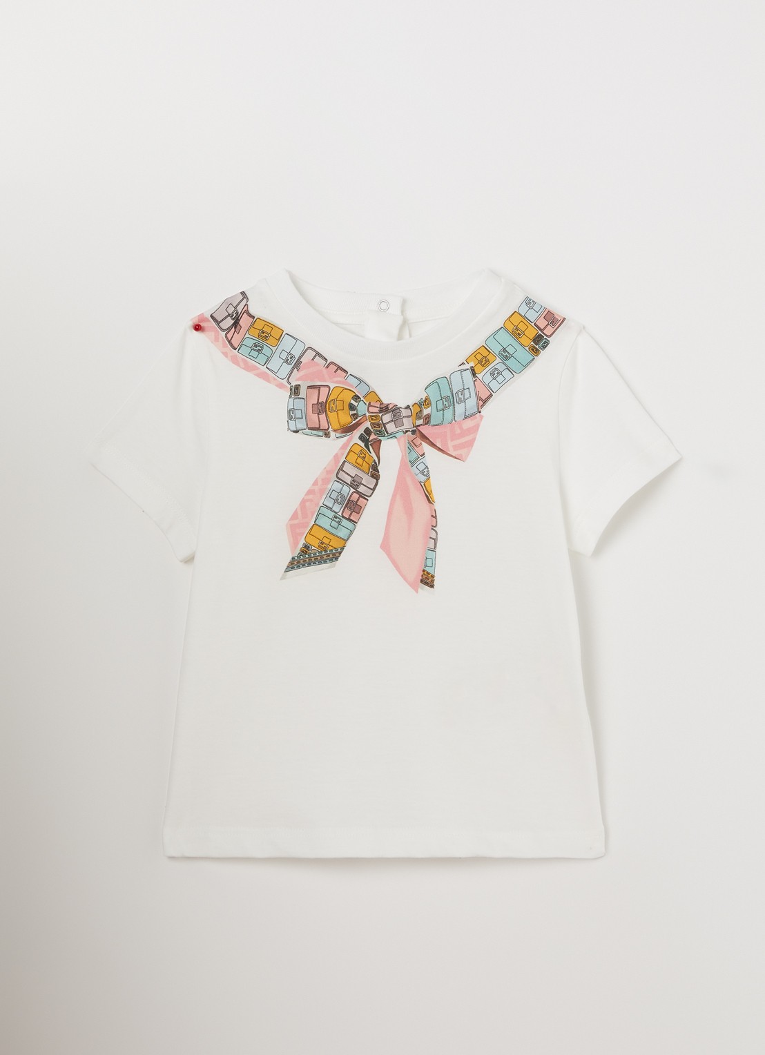 Fendi T-shirt met print - voorkant wit