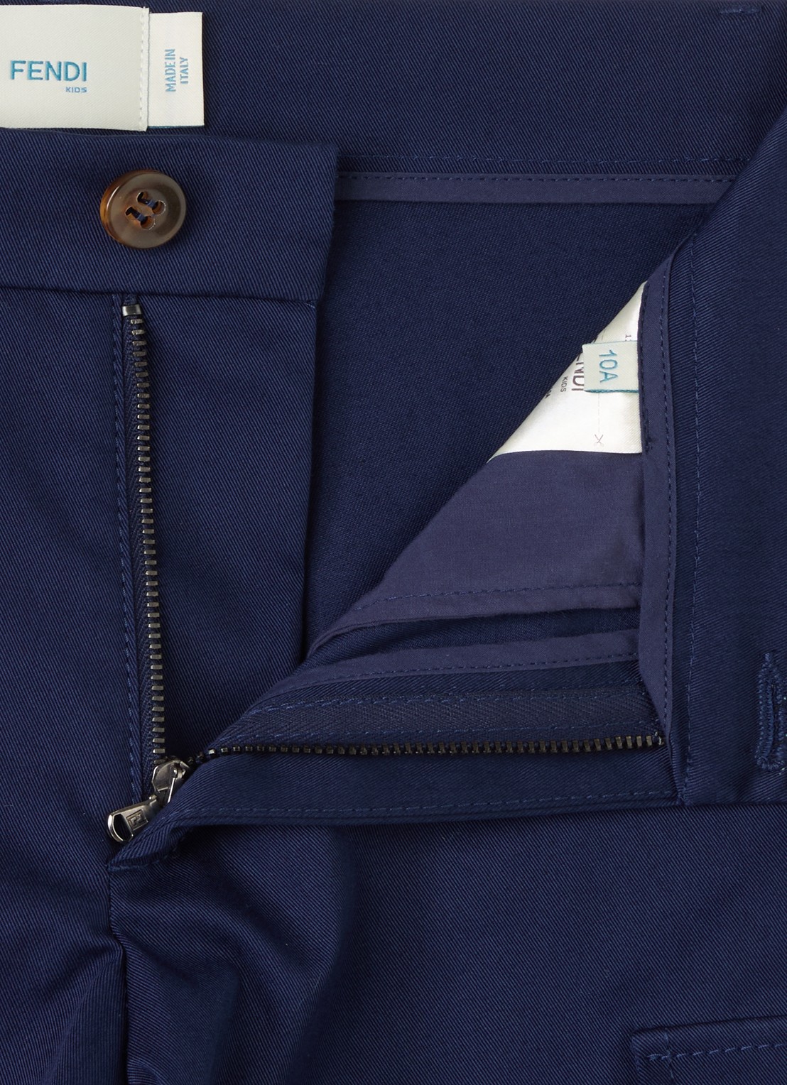 Fendi Tapered fit cargobroek met klepzakken - detail donkerblauw