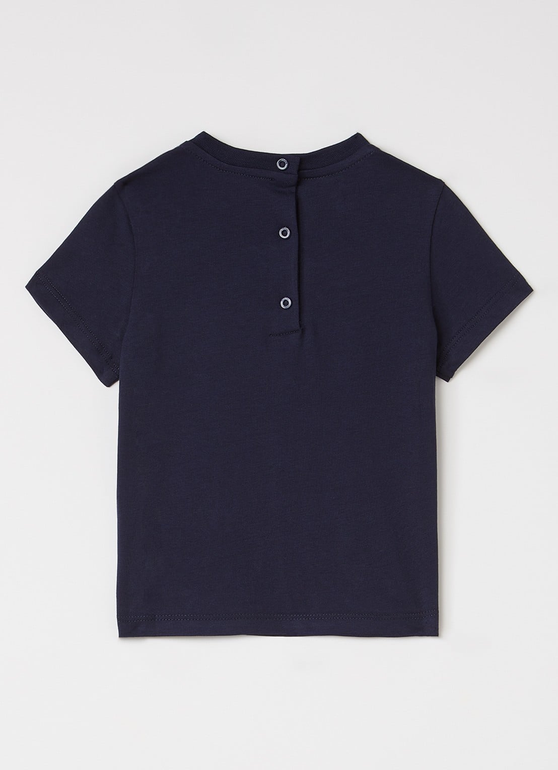 Fendi Tinto T-shirt met logoborduring - voorkant 2 donkerblauw