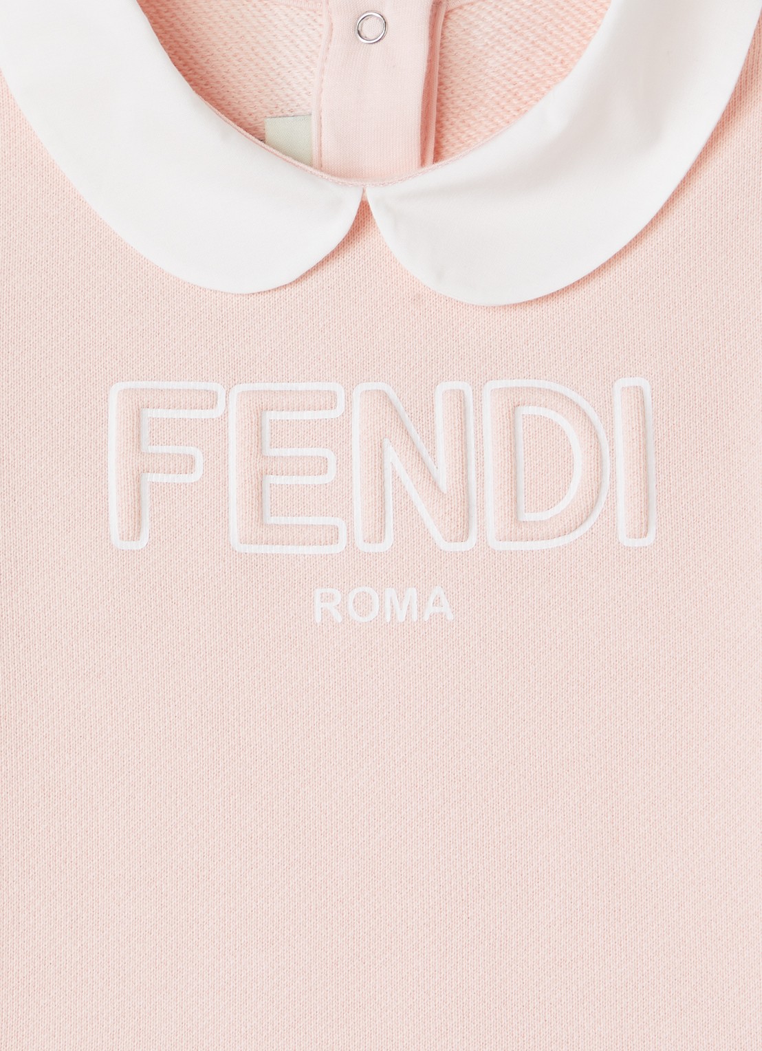 Fendi Trui-jurk met logo - detail zalmroze
