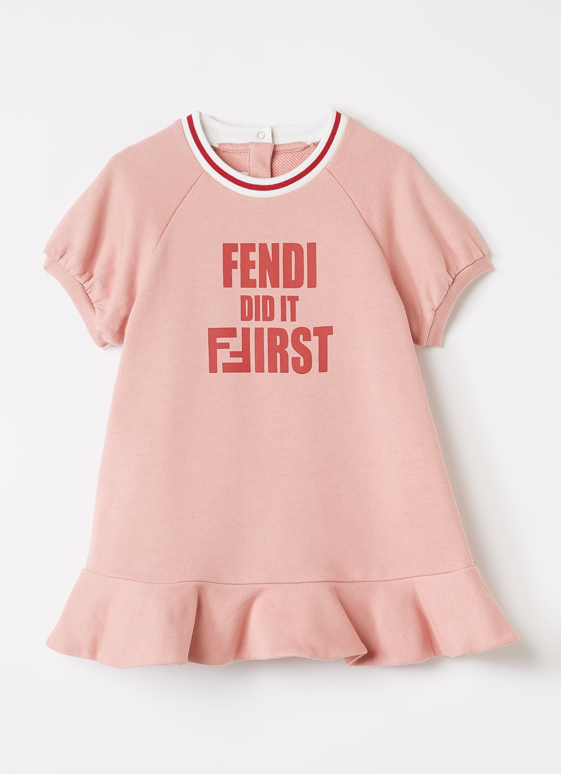Fendi Trui jurk met logoprint - voorkant roze
