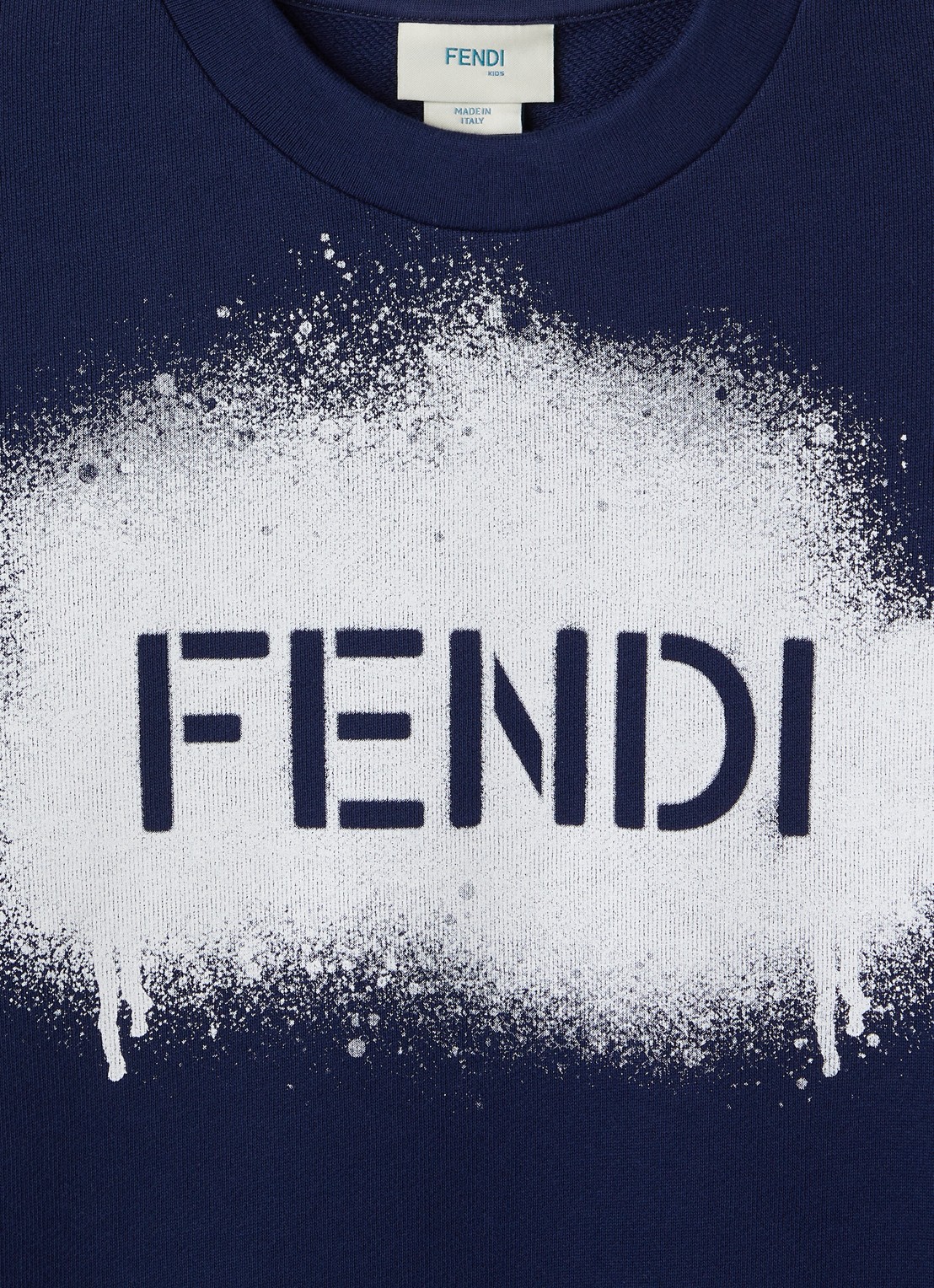 Fendi Trui met logo - detail blauw
