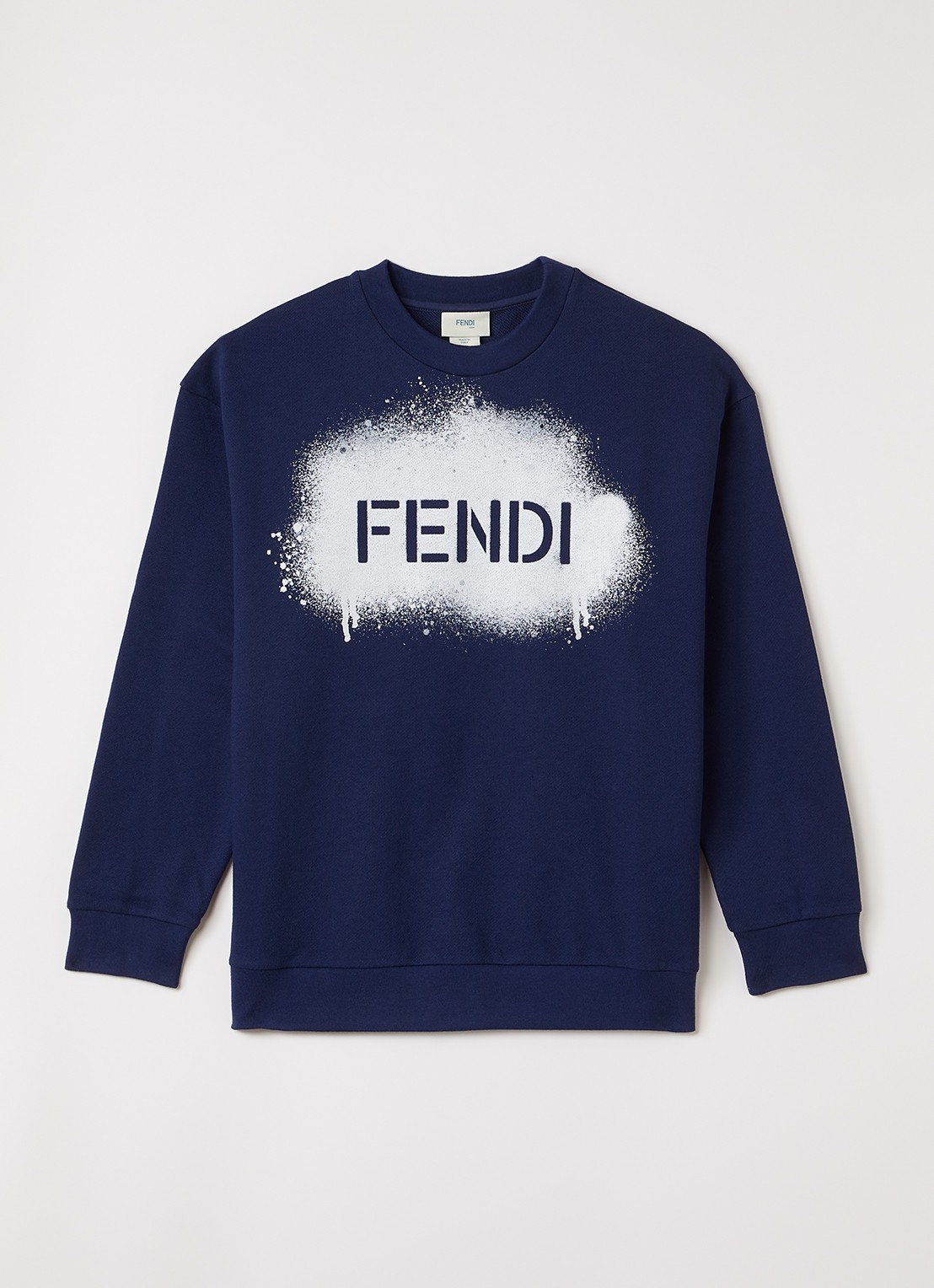 Fendi Trui met logo - voorkant 2 blauw