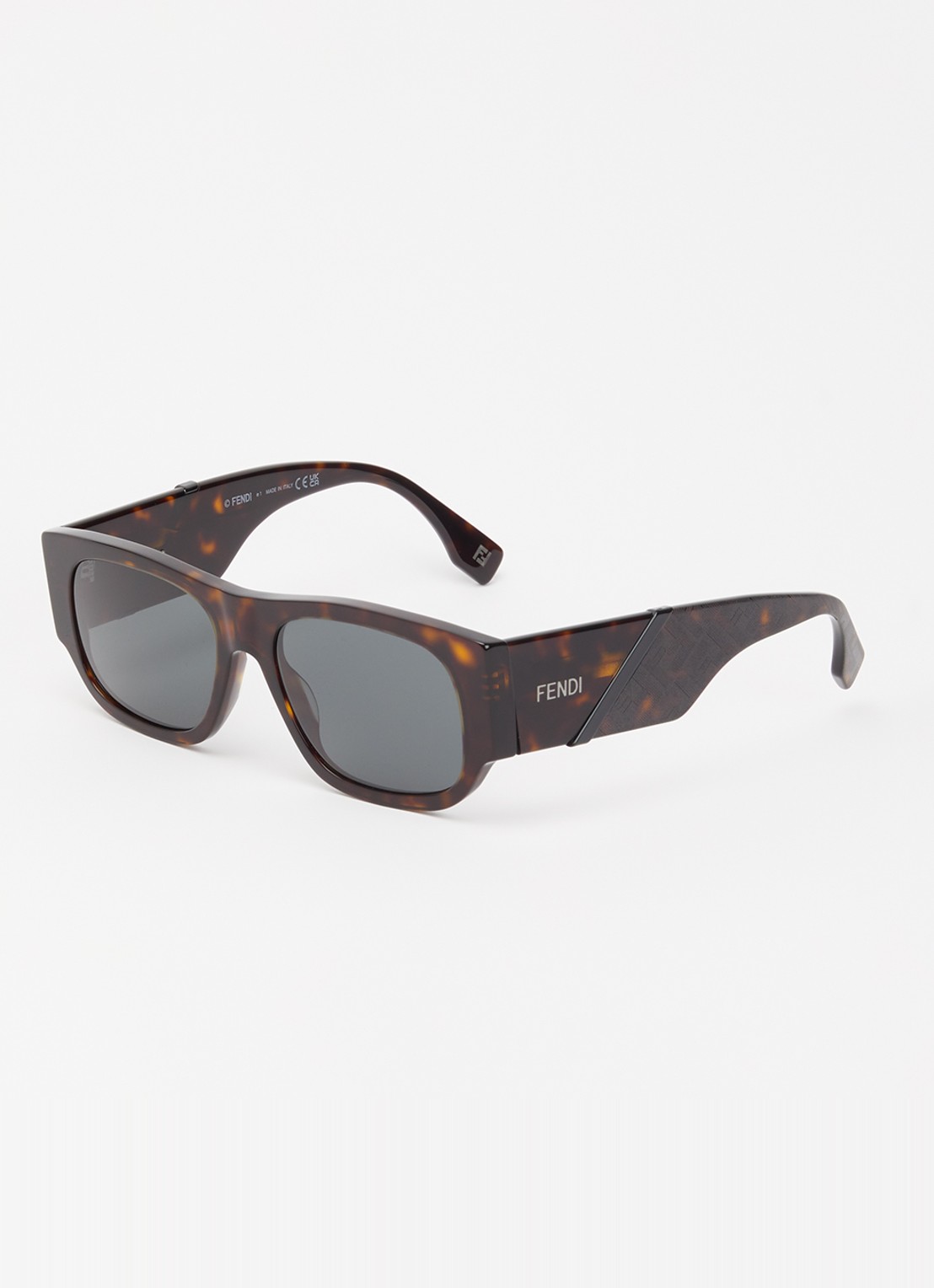 Fendi Wayfarer zonnebril FE40156L - voorkant donkerbruin