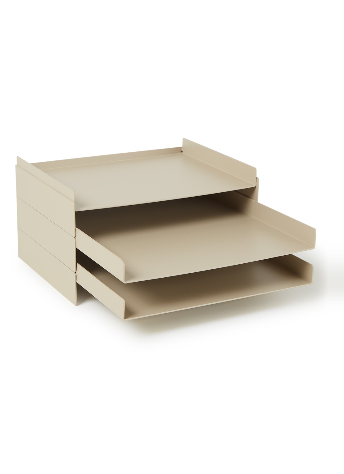 ferm LIVING 2x2 Organiser van metaal  - voorkant beige