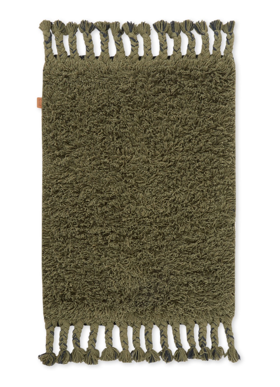 ferm LIVING Ammas vloerkleed 70 x 50 cm - voorkant donkergroen