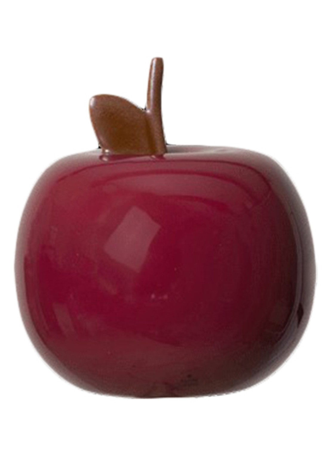 ferm LIVING Apple spaarpot 13 cm - voorkant donkerrood