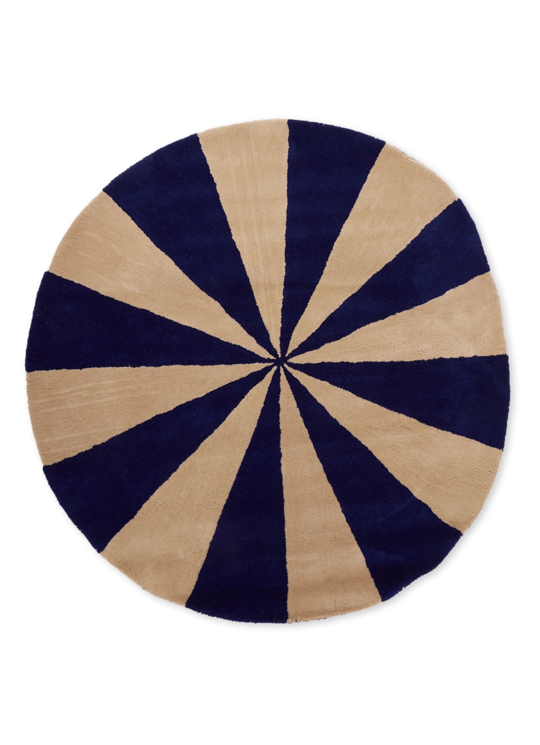 ferm LIVING Arch Tufted vloerkleed 130 cm - voorkant 2 blauw