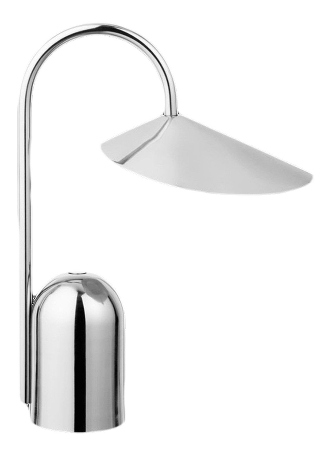 ferm LIVING Arum draagbare tafellamp 30 cm - voorkant zilver