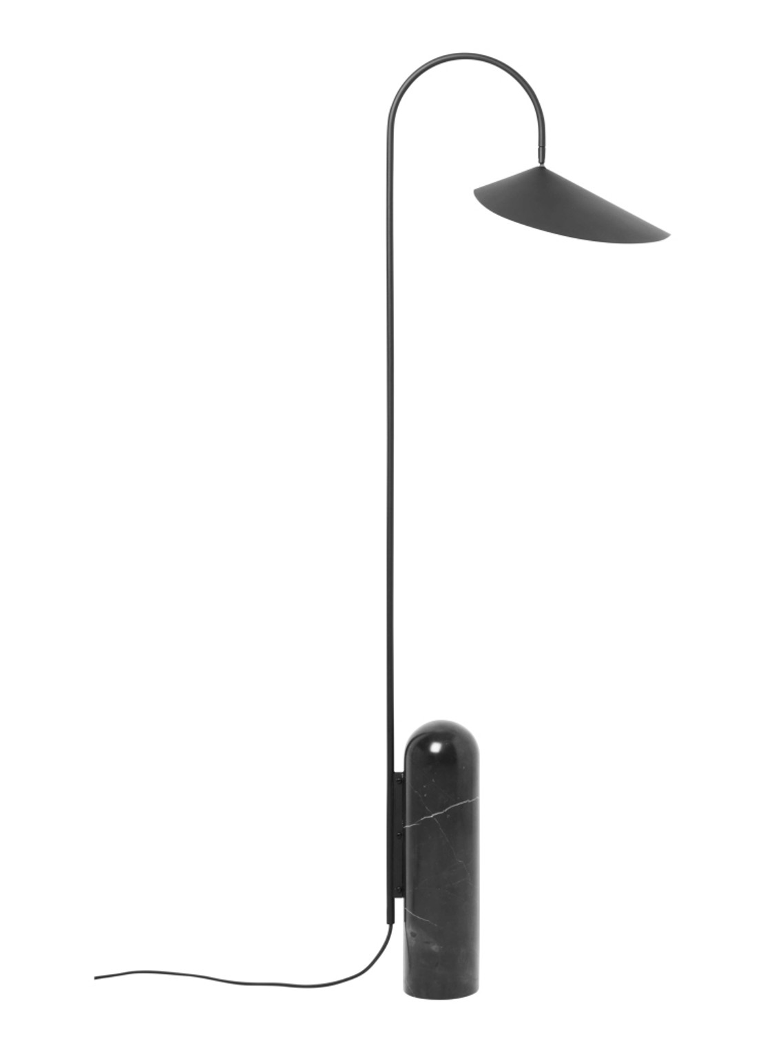 ferm LIVING Arum vloerlamp - voorkant zwart