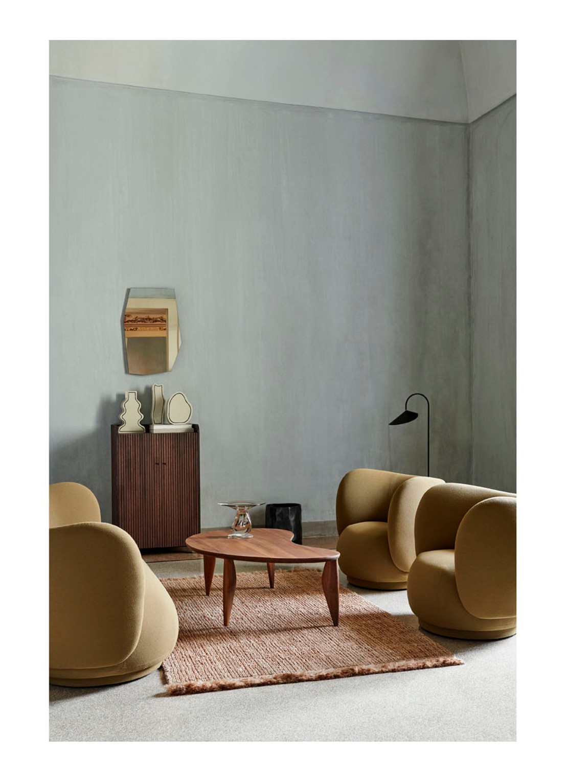 ferm LIVING Athens tapijt 200 x 140 cm - detail 2 beige