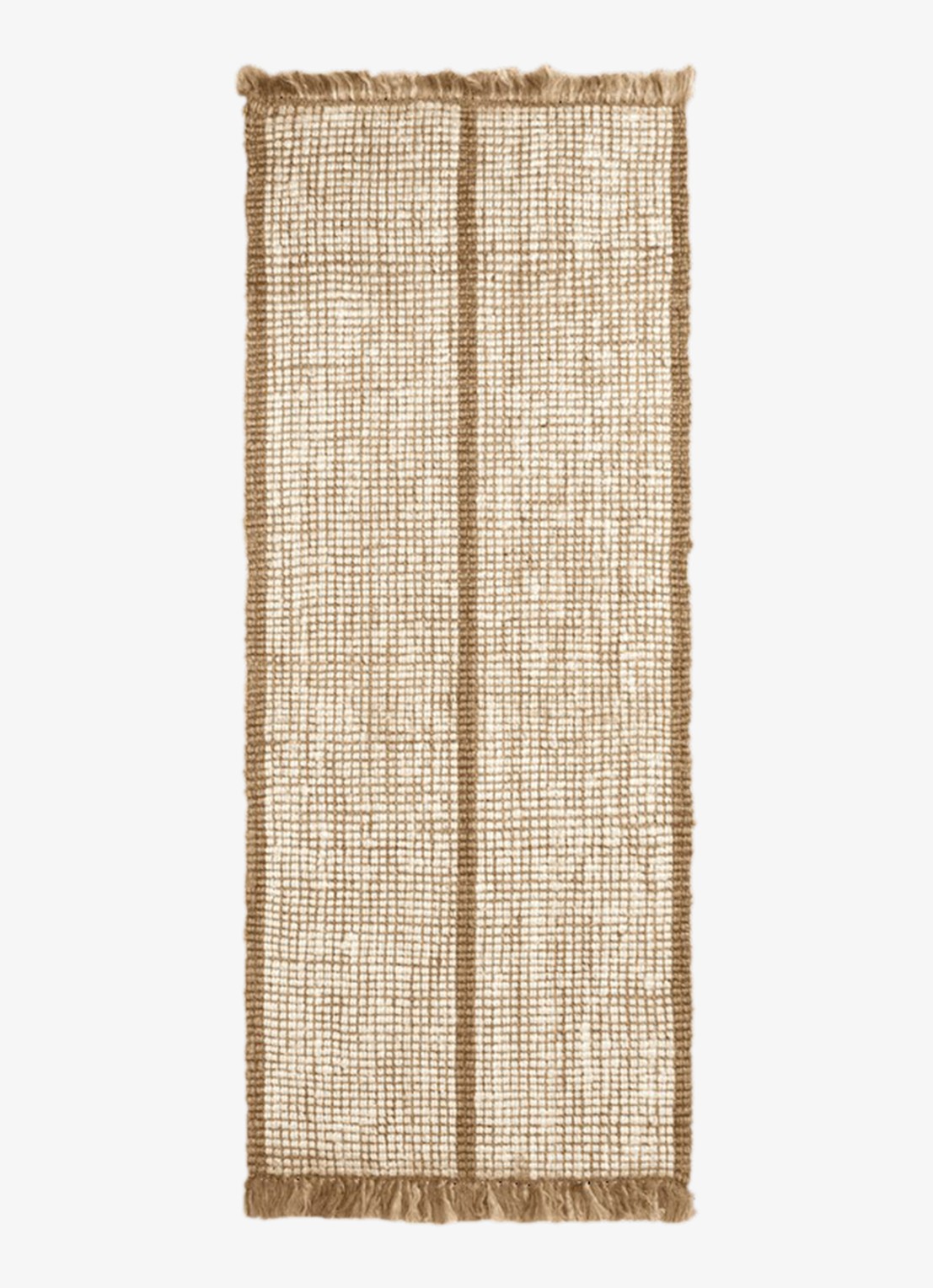 ferm LIVING Athens tapijt 200 x 80 cm  - voorkant beige
