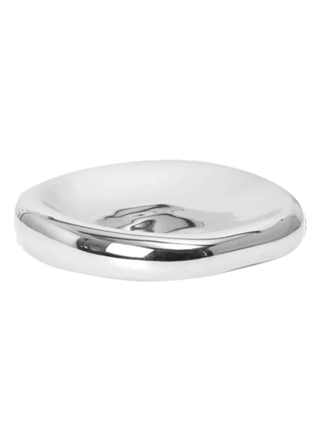 ferm LIVING Bellure decoratie schaal 17 cm - voorkant zilver