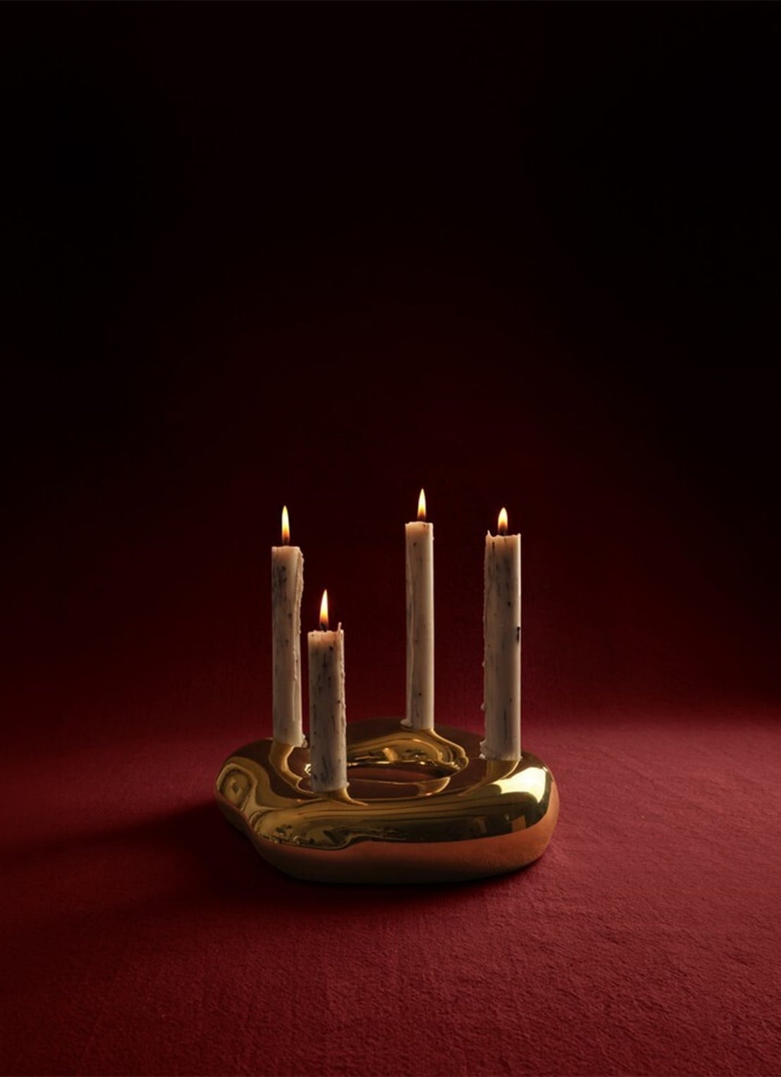 ferm LIVING Bellure Ring kandelaar 4,7 cm - achterkant goud
