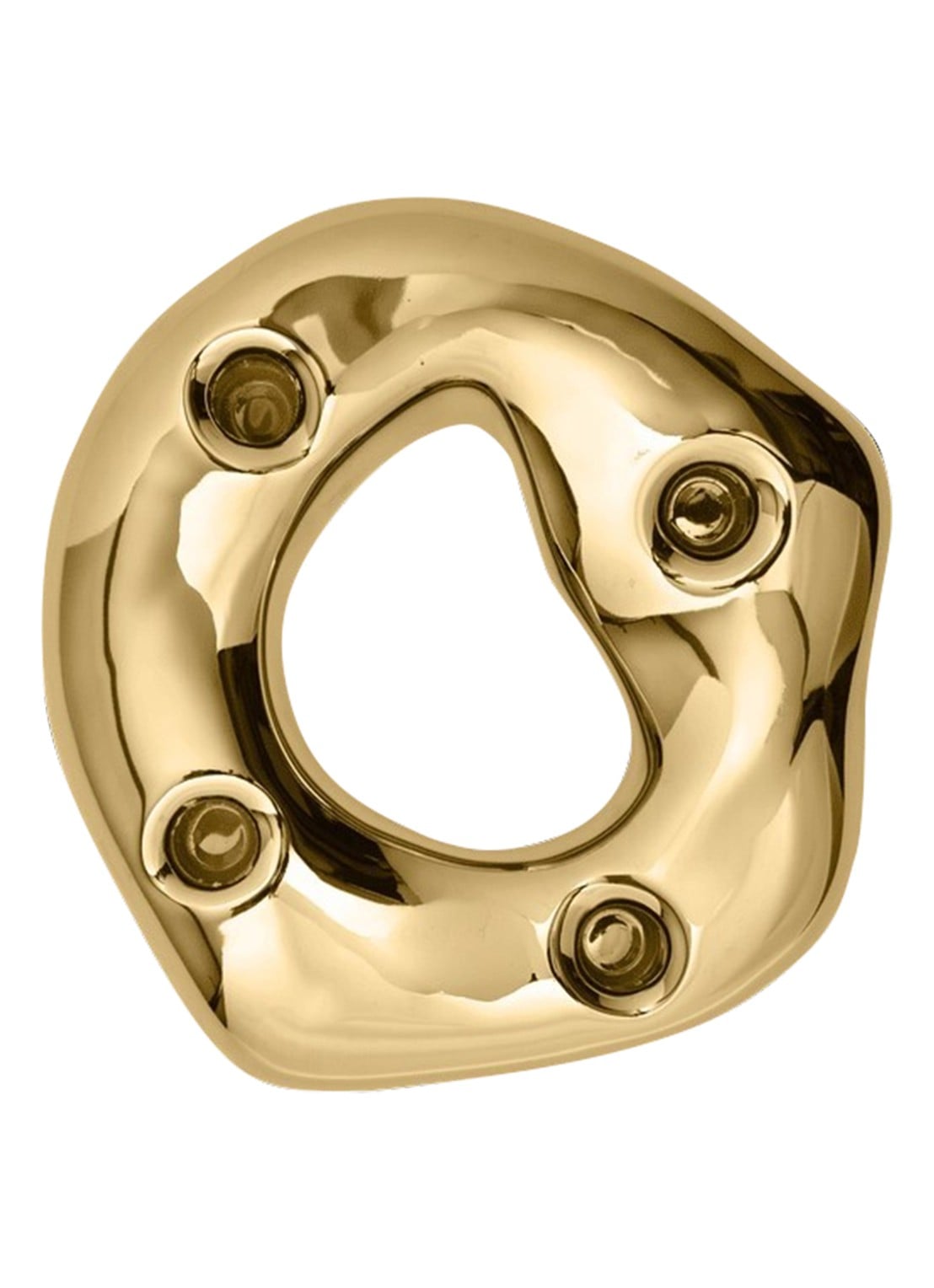 ferm LIVING Bellure Ring kandelaar 4,7 cm - voorkant 3 goud